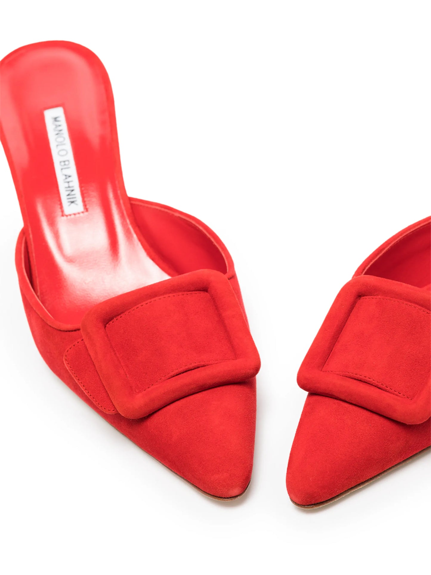 Maysale 50mm suede mules