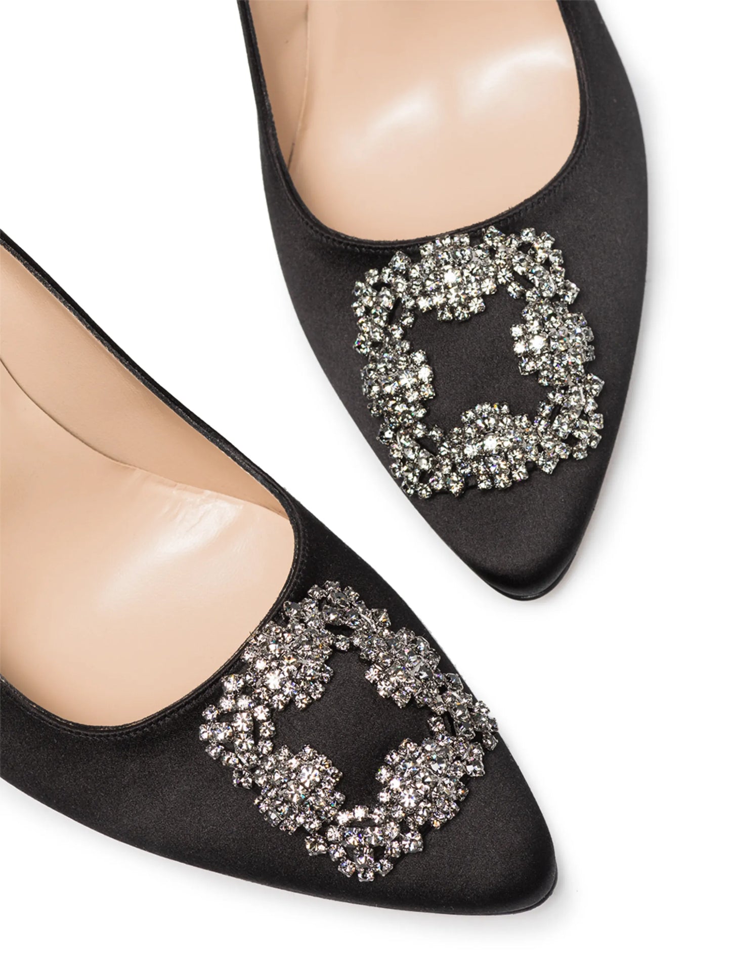 Hangisi crystal-buckle pumps