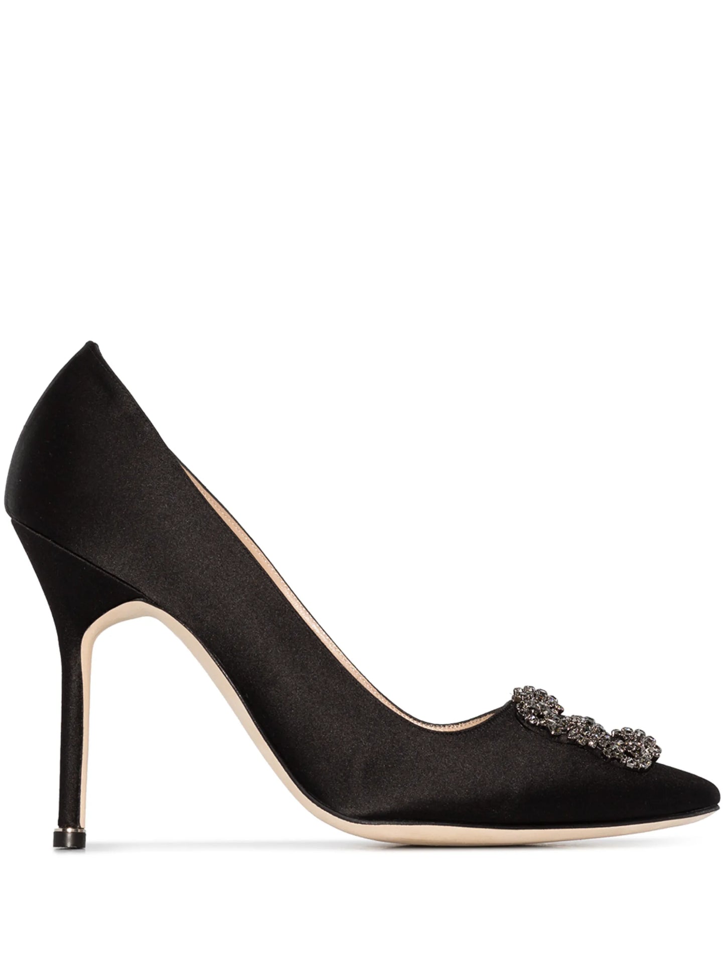 Hangisi crystal-buckle pumps