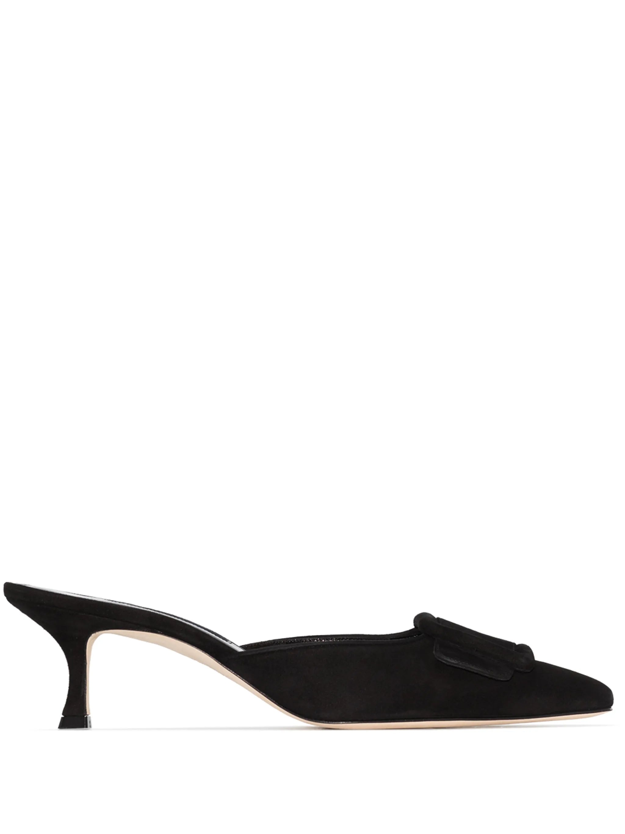 Maysale 50mm suede mules