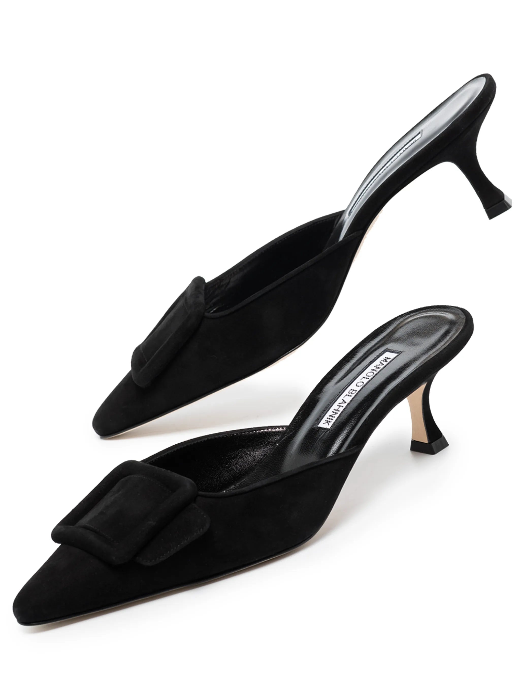 Maysale 50mm suede mules