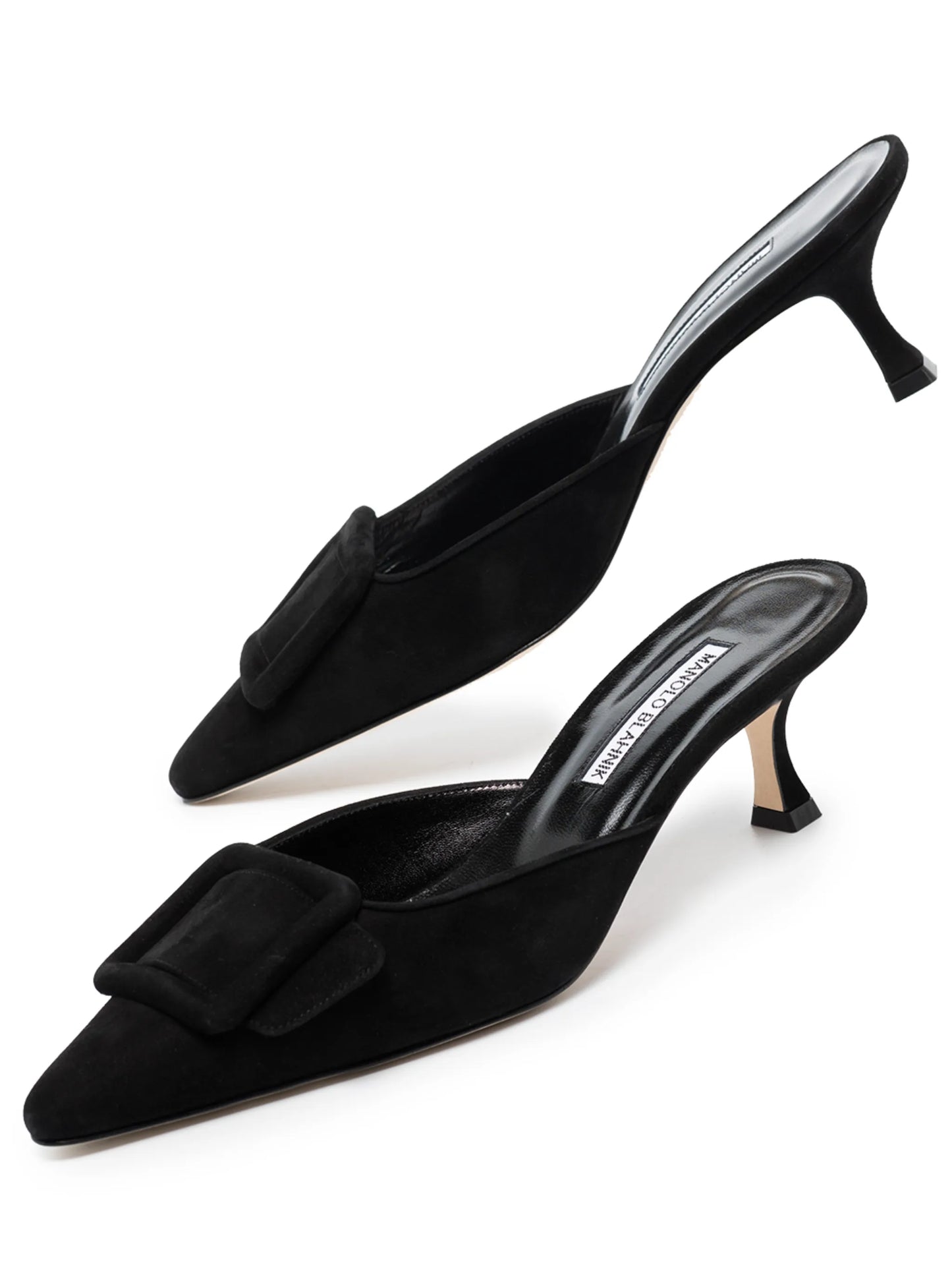 Maysale 50mm suede mules