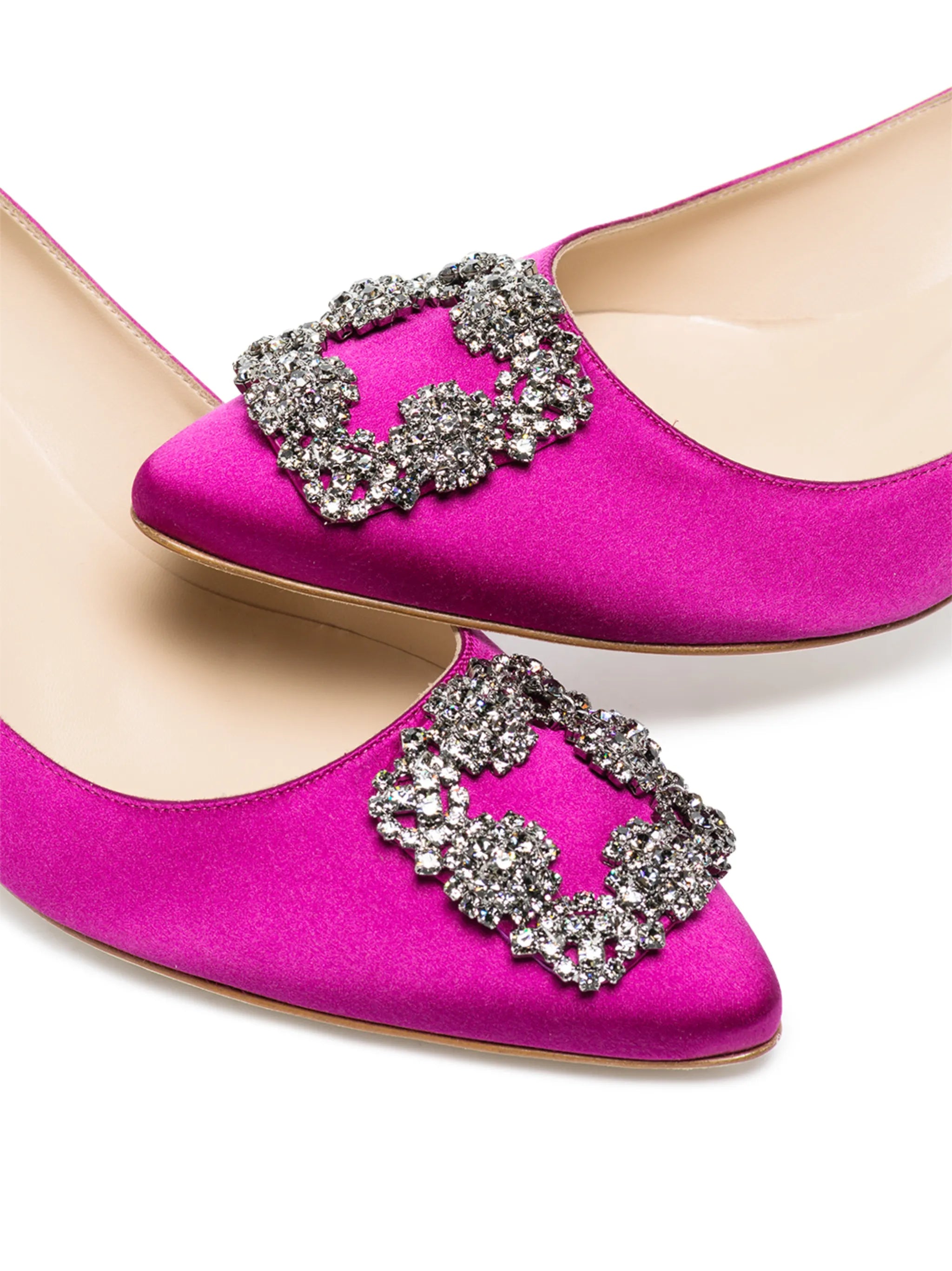 Hangisi 50mm crystal-embellished pumps
