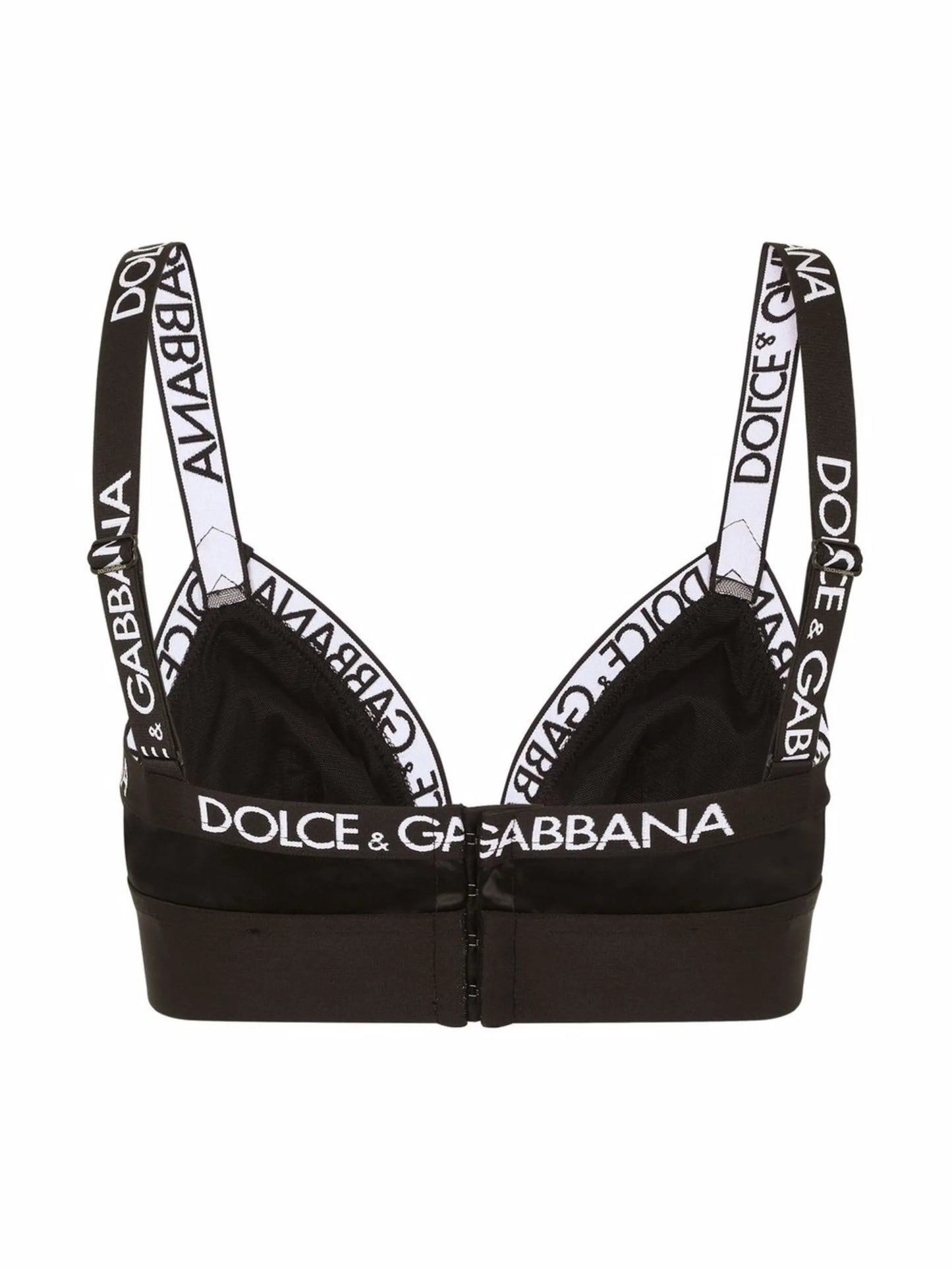 logo-tape satin triangle bra