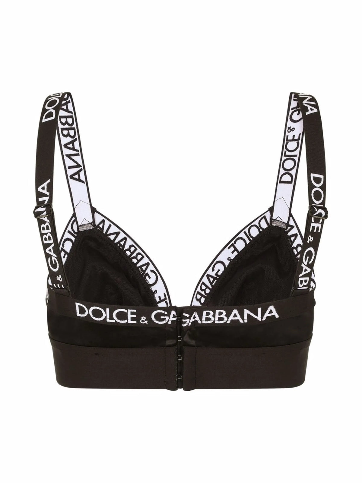 logo-tape satin triangle bra