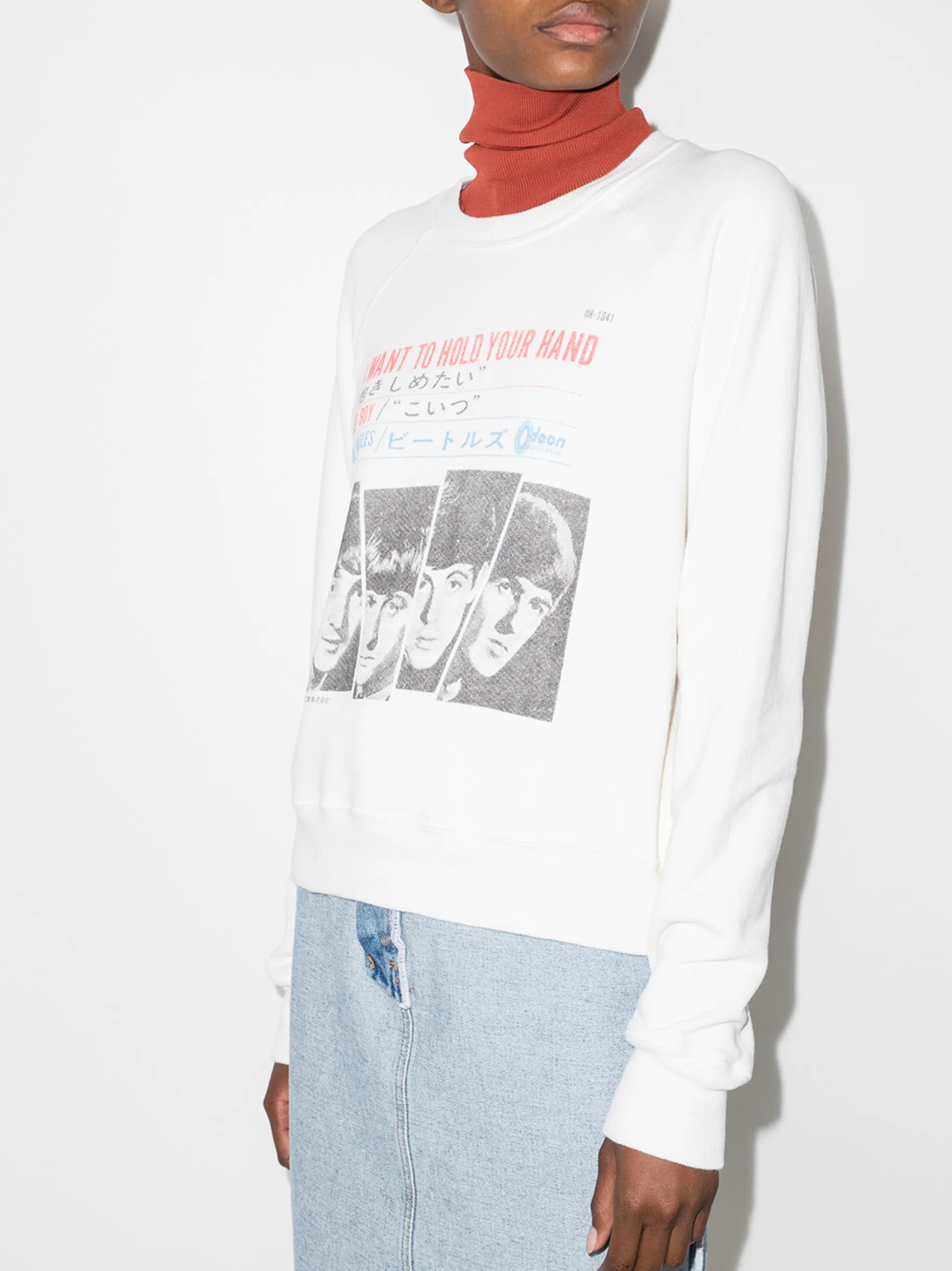 Hold your hand-print raglan-sleeve sweatshirt