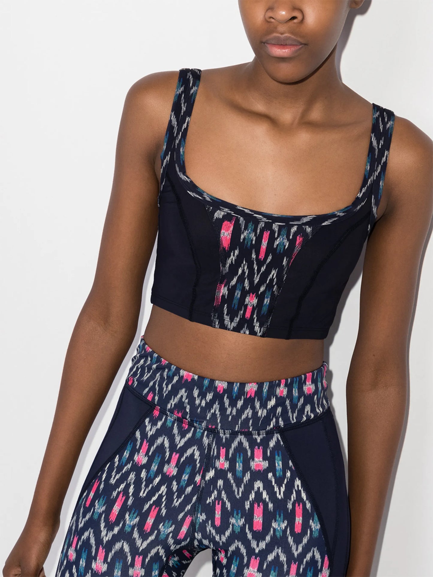 Taceya abstract-print sports bra