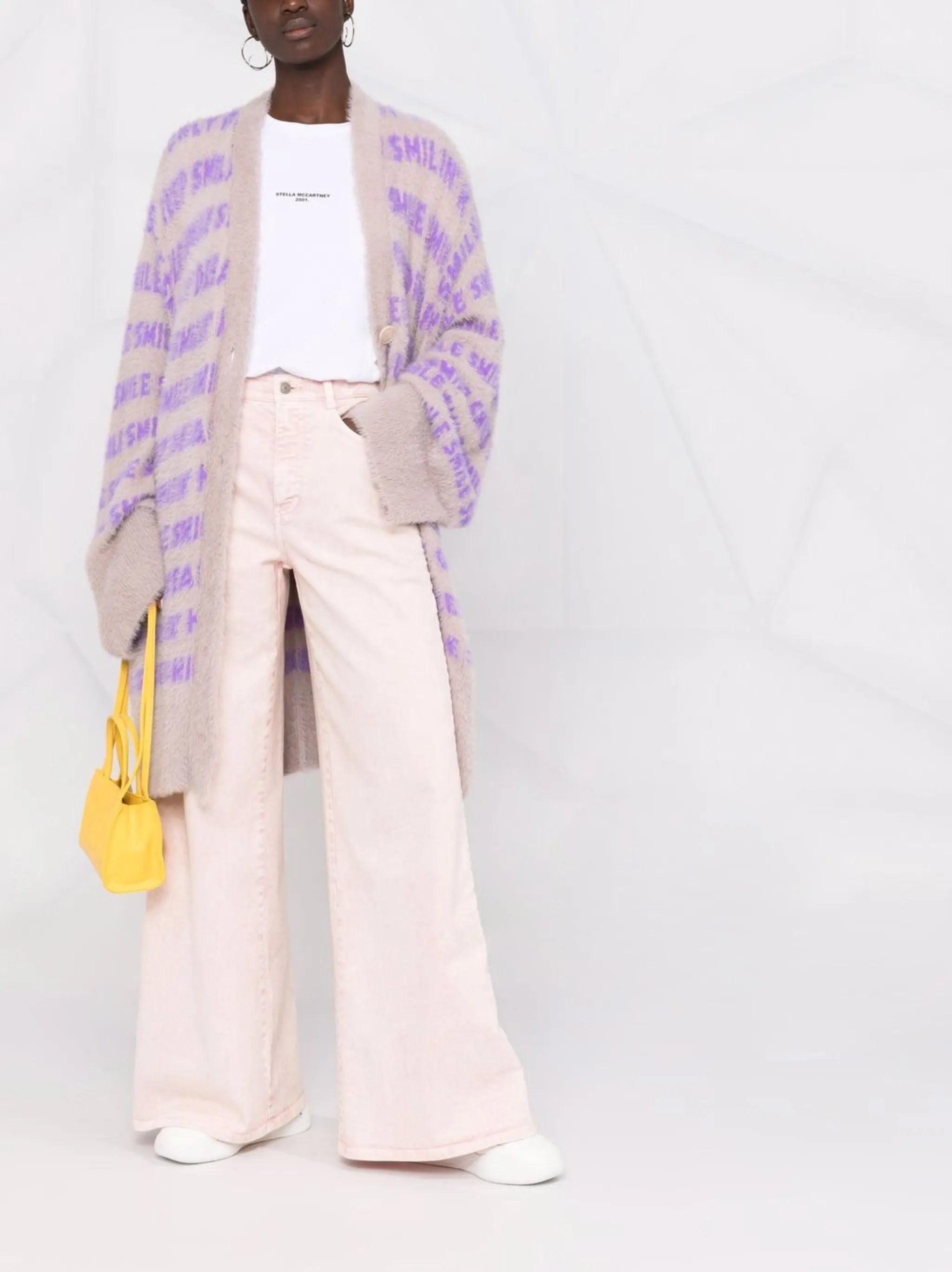 slogan-motif cardigan