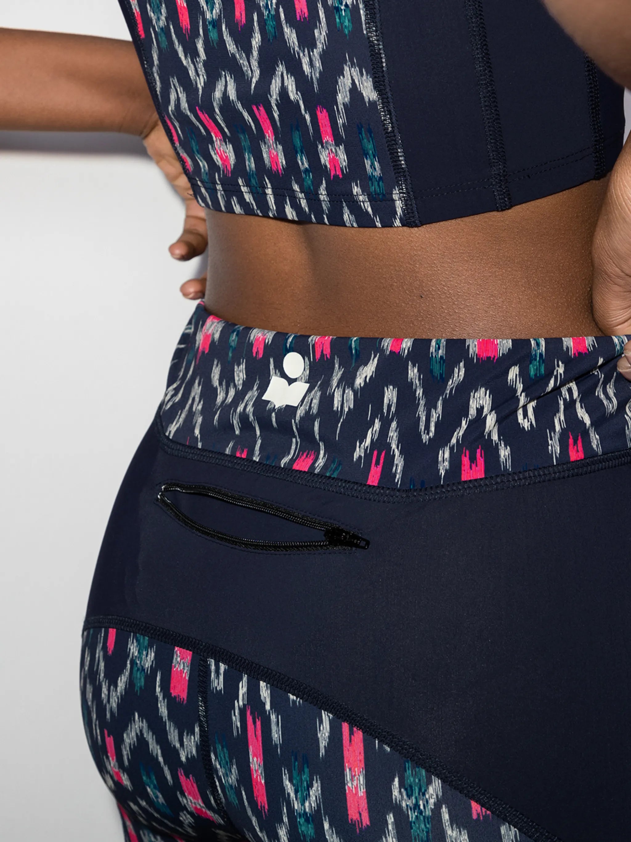 Tisea abstract-print performance leggings