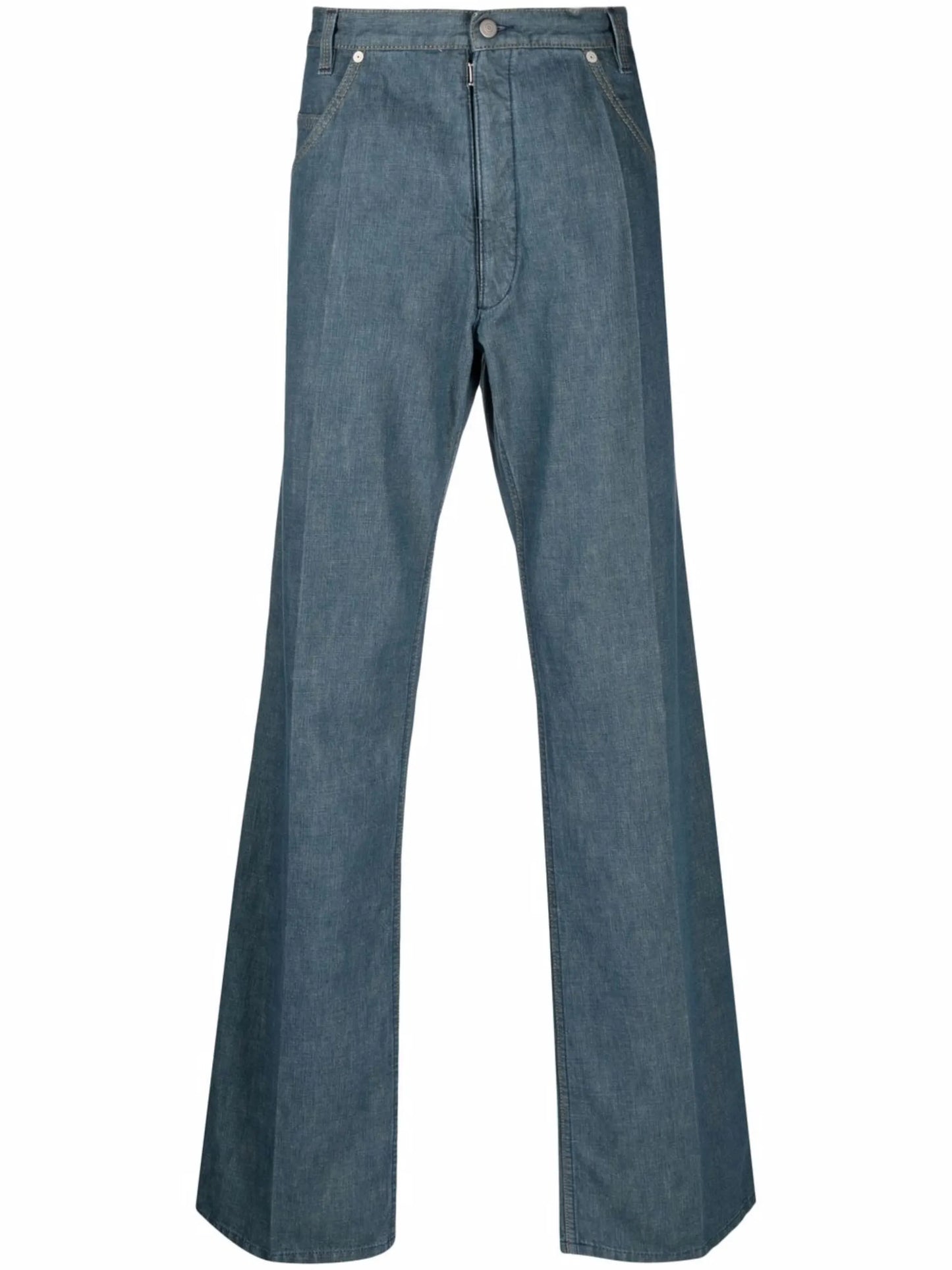 four-stitch logo straight-leg jeans