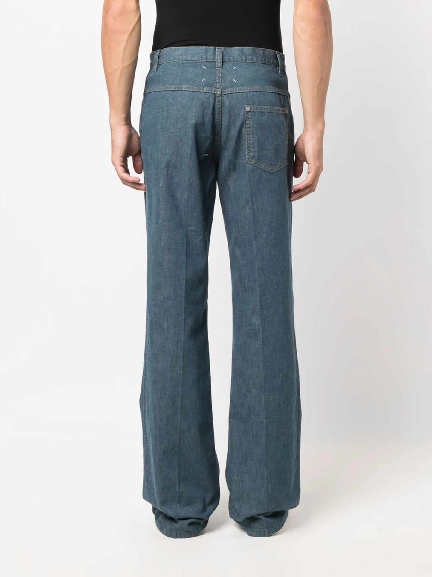 four-stitch logo straight-leg jeans