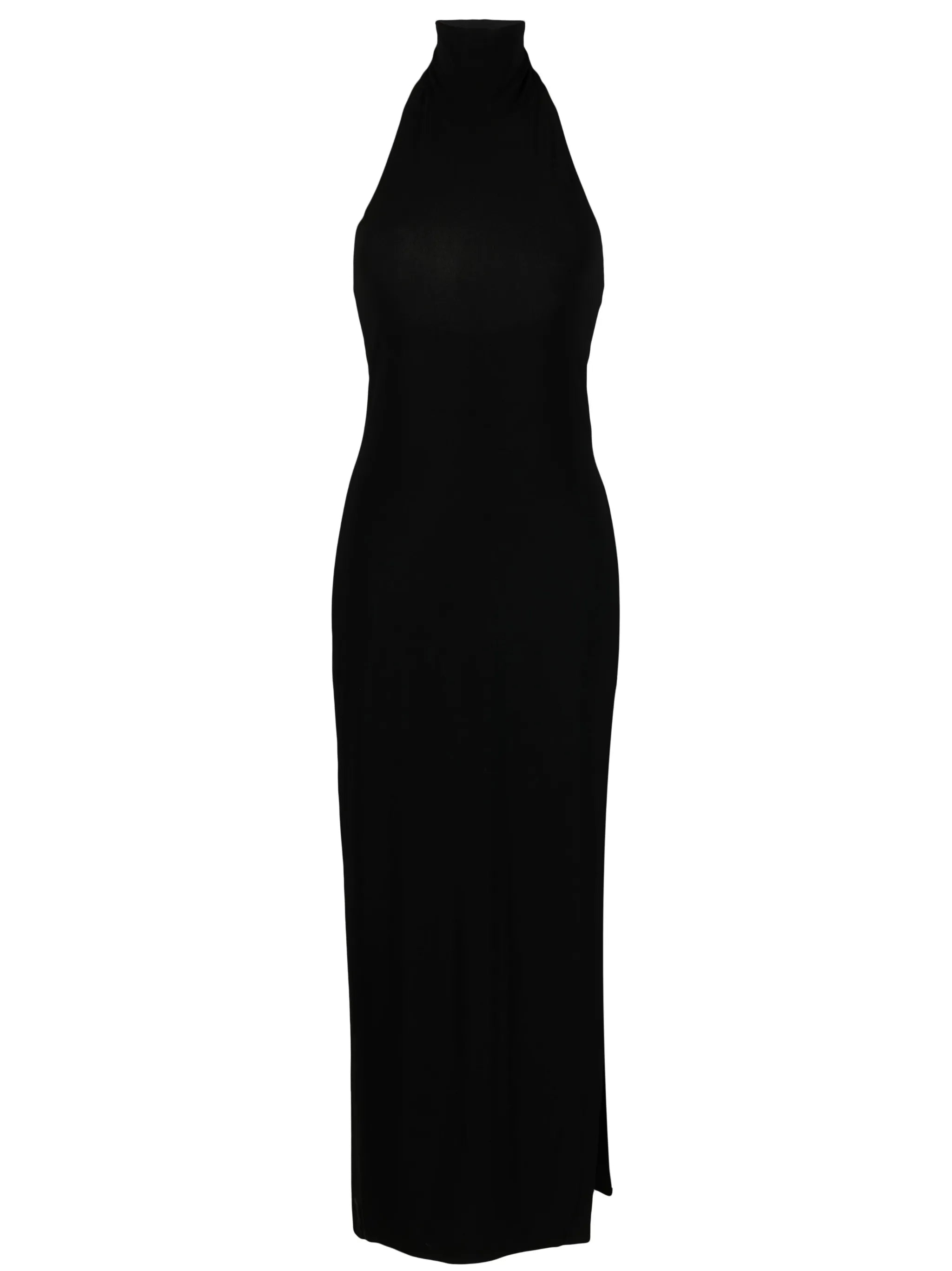 Halter turtle side slit gown