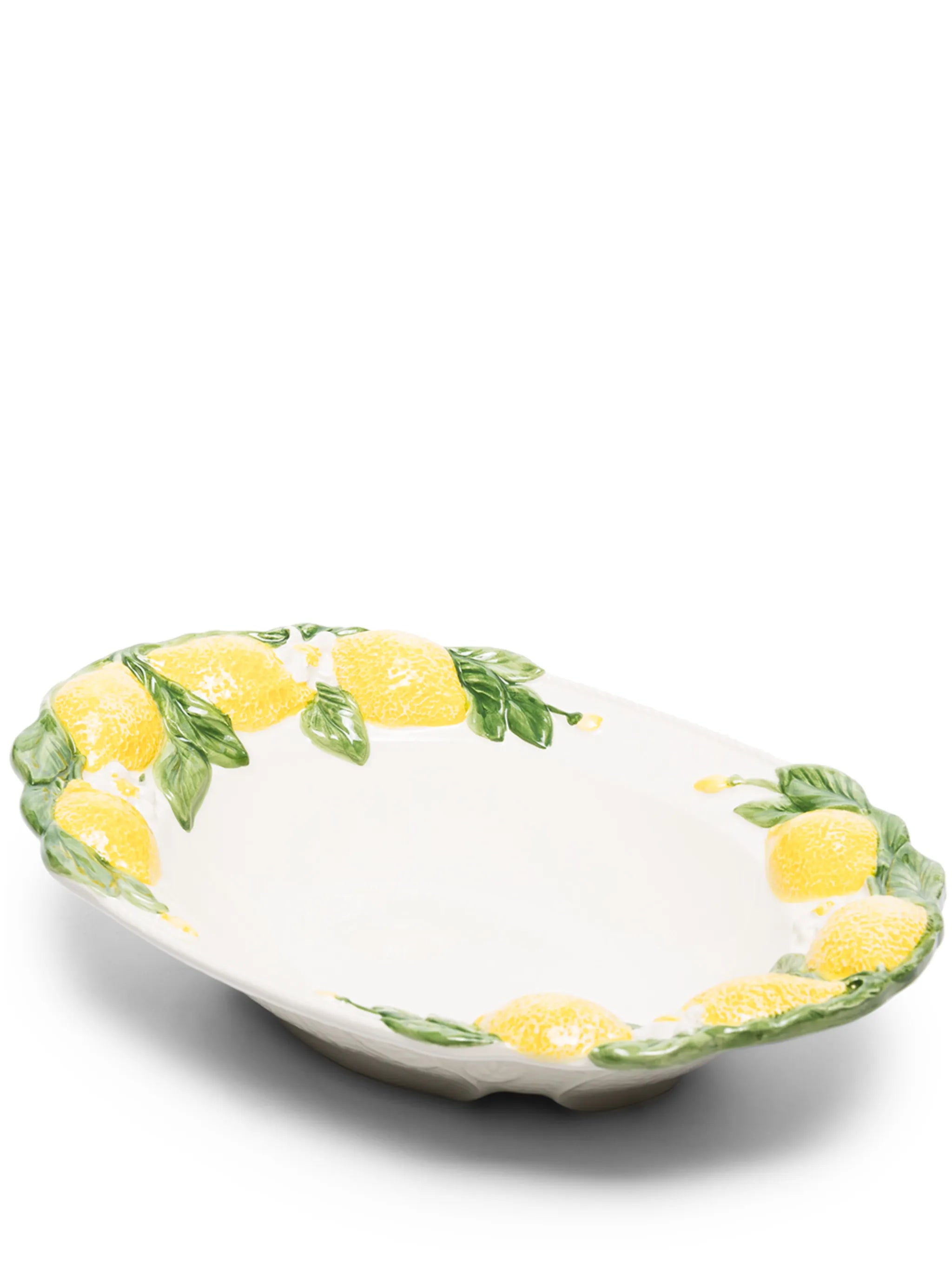 Lemon ceramic serving plate