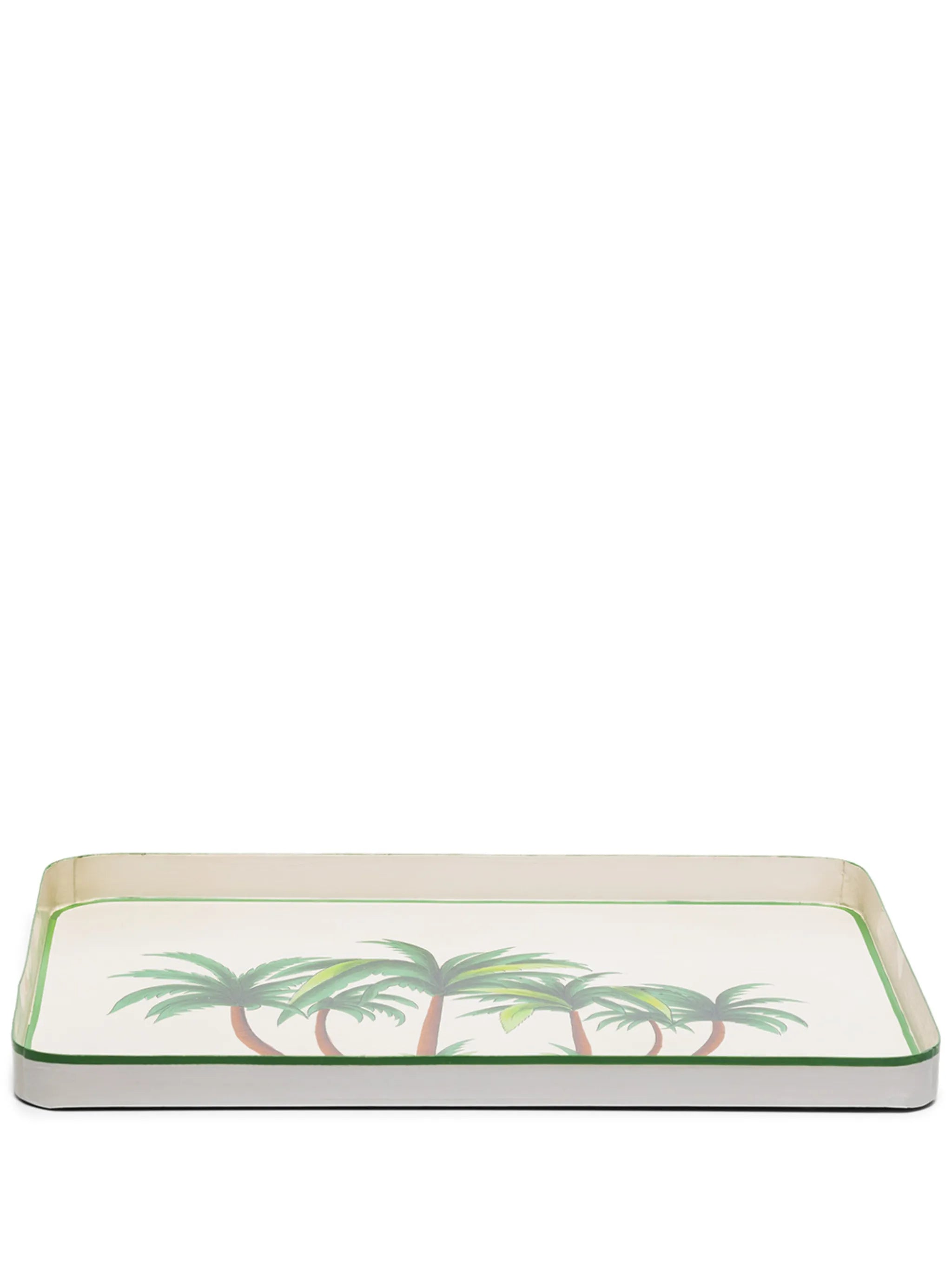 palm tree-print rectangle tray
