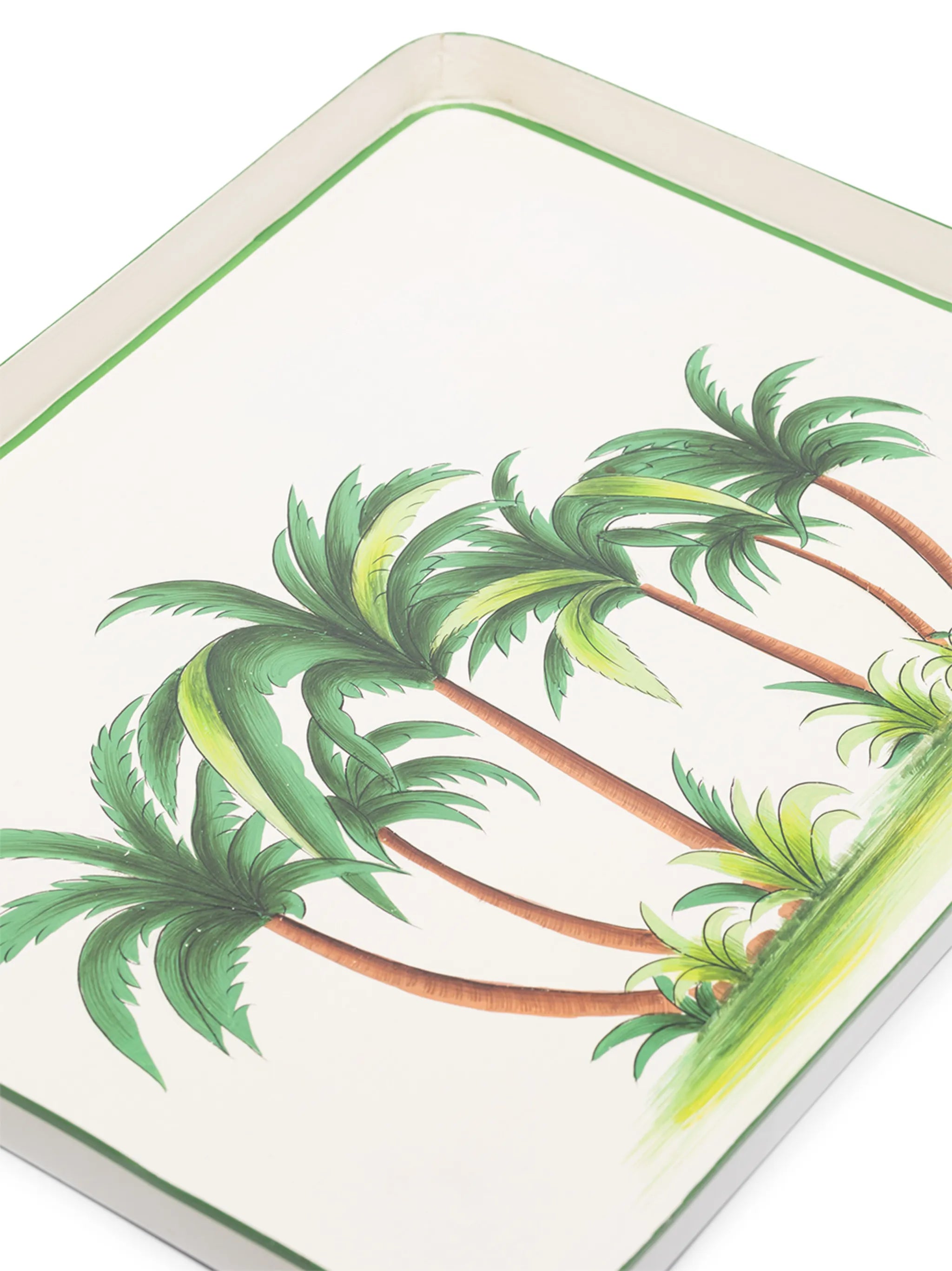 palm tree-print rectangle tray
