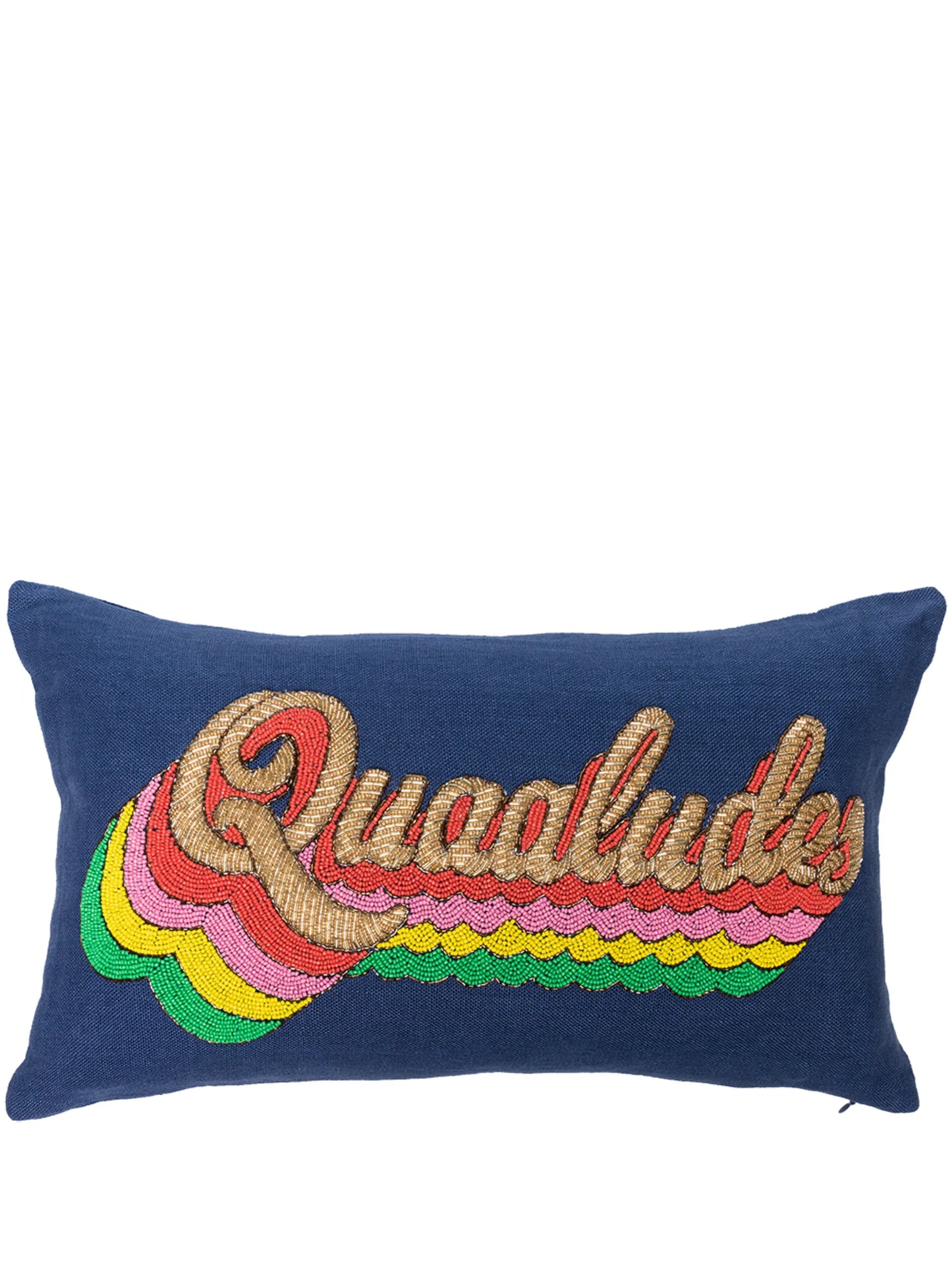Quaaludes beaded-embellished cushion