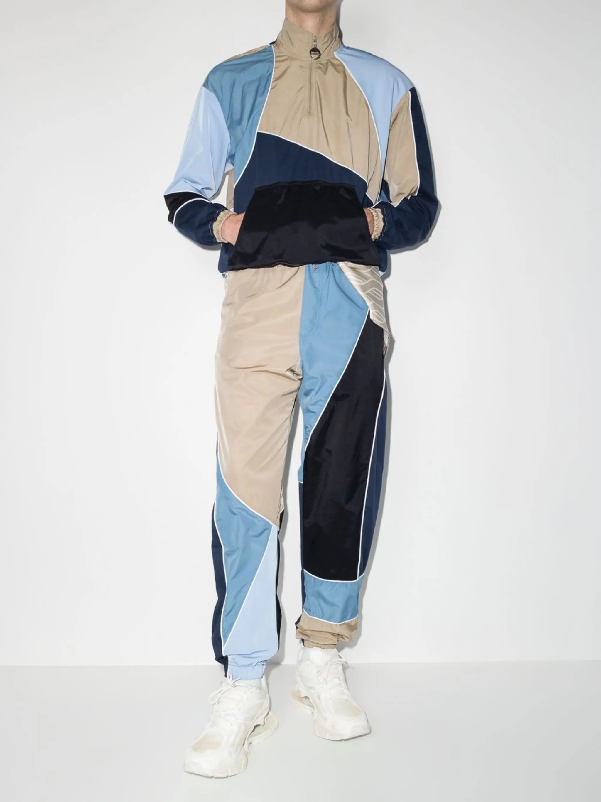 patchwork track pants