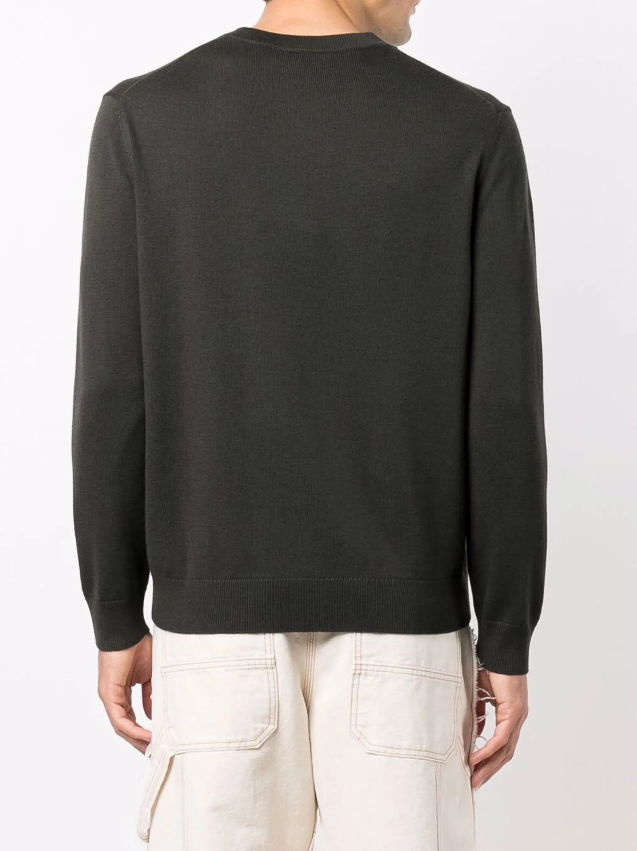 logo-print wool jumper