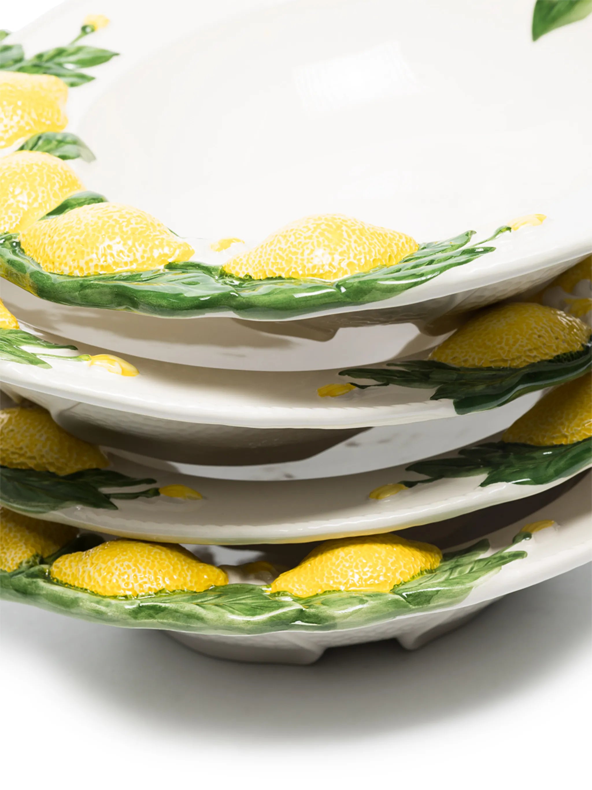 Lemon handpainted pasta bowl (28cm)