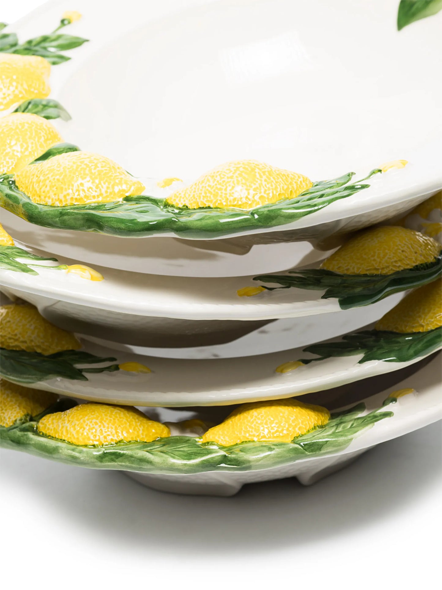 Lemon handpainted pasta bowl (28cm)