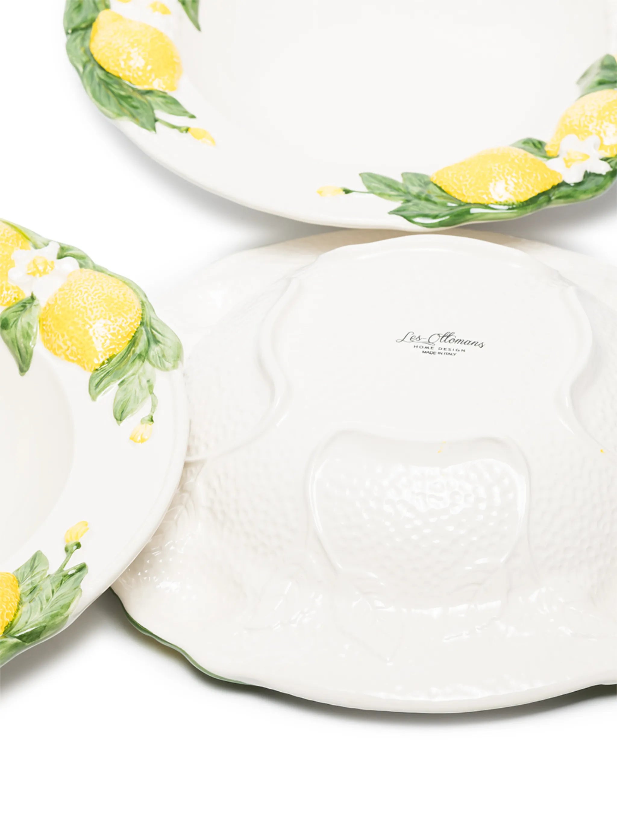 Lemon handpainted pasta bowl (28cm)