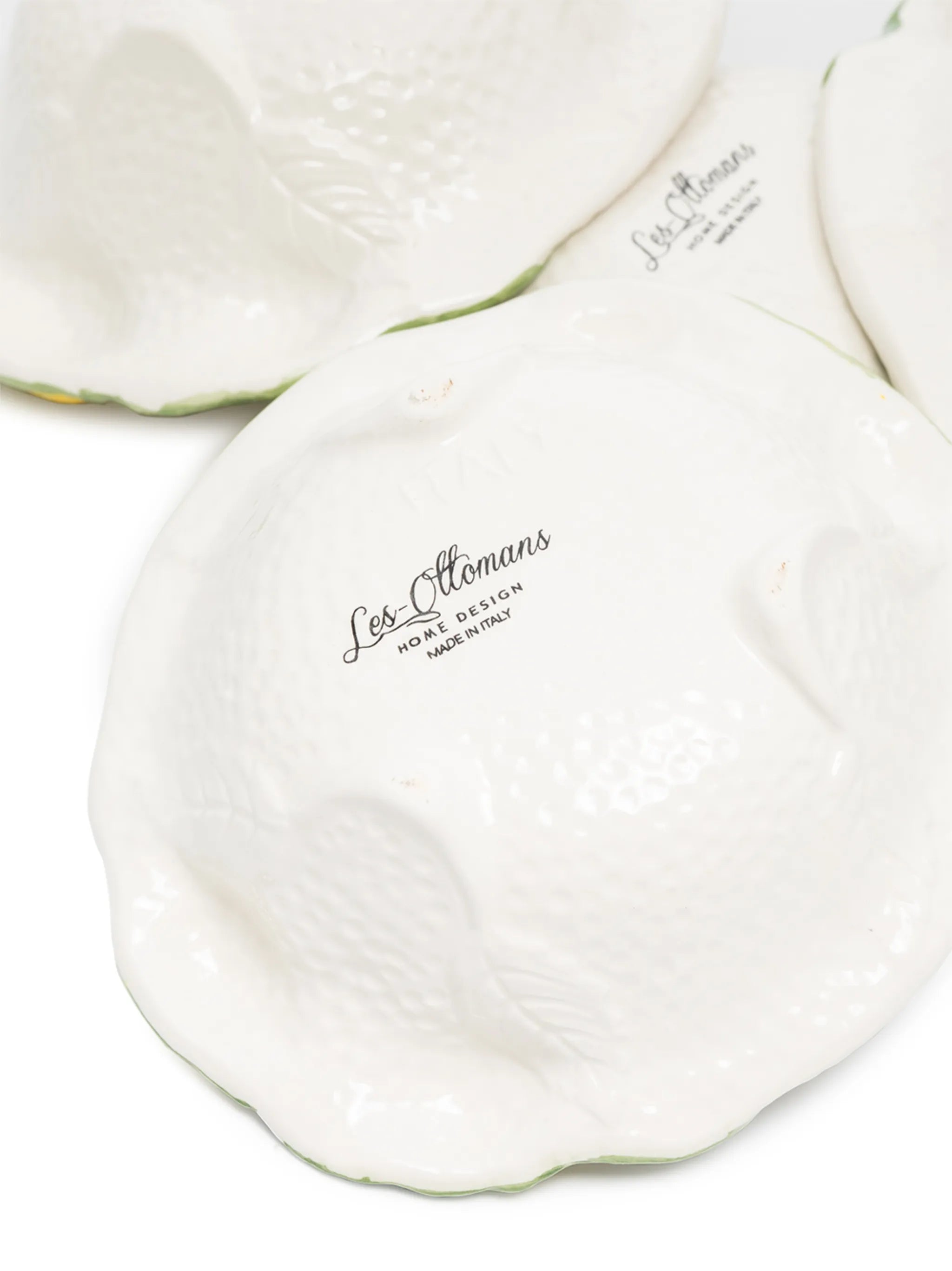 Lemon ceramic plate set of four (19cm)