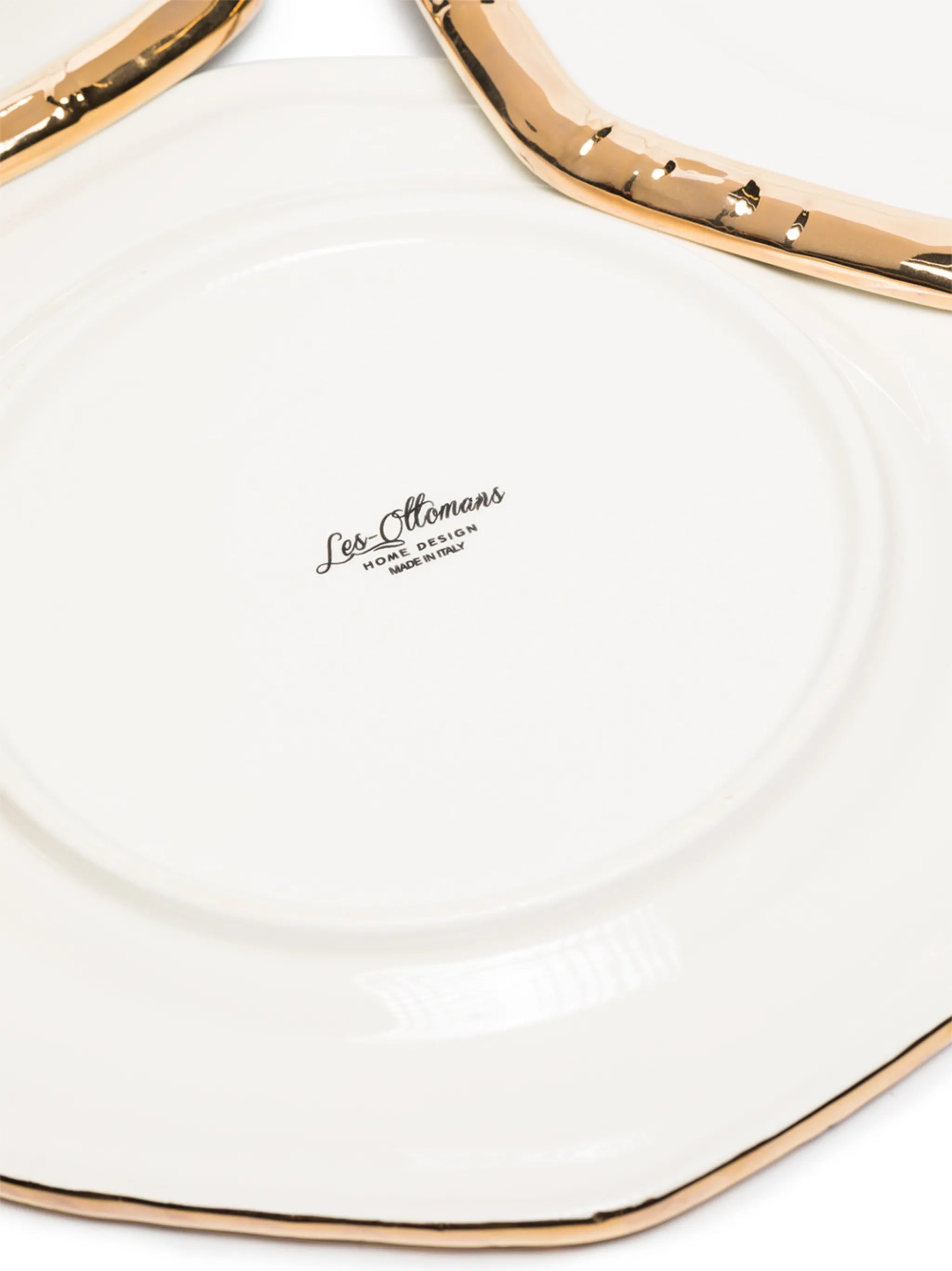 Bamboo set of four ceramic plates (27cm)