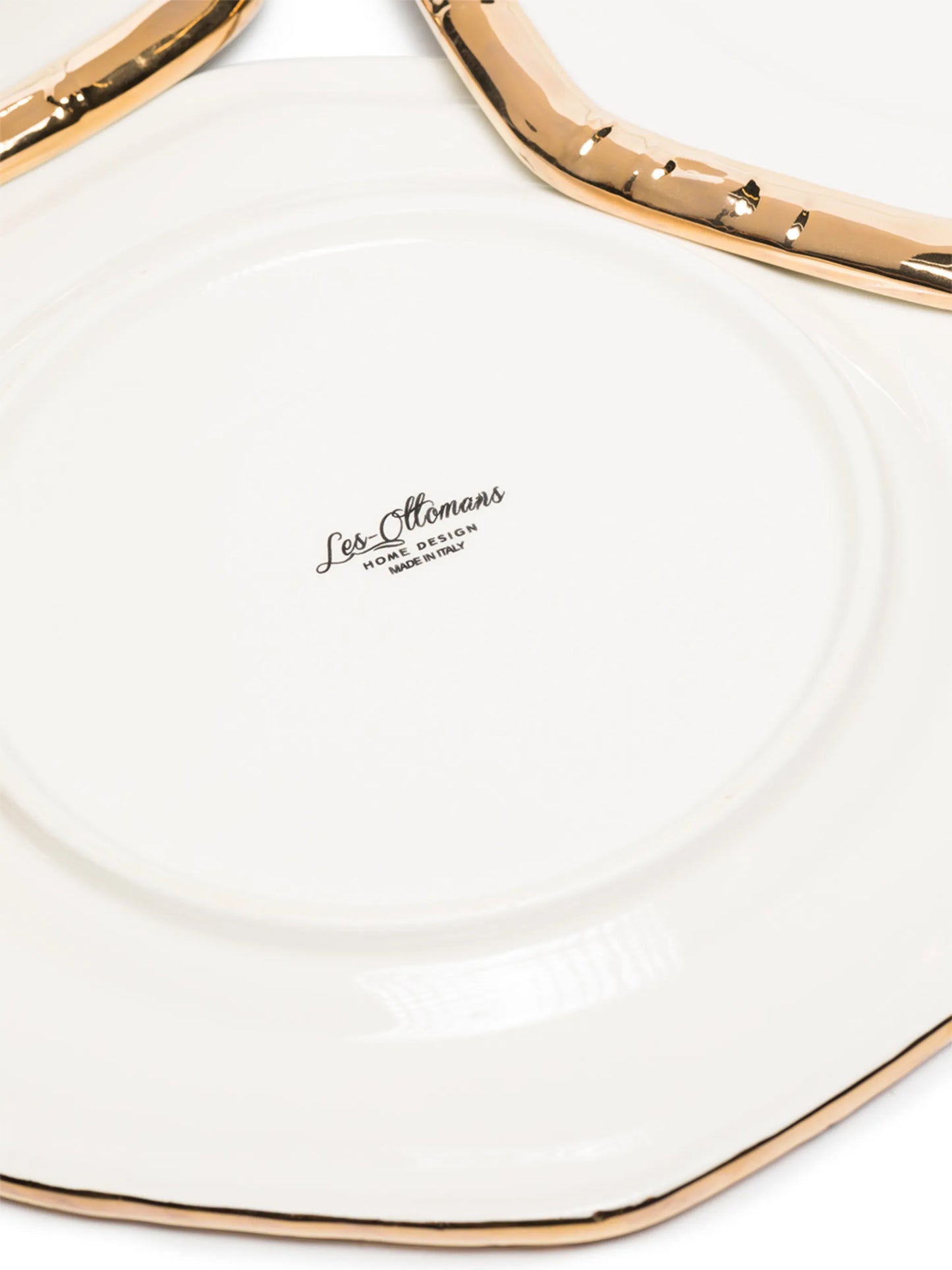 Bamboo set of four ceramic plates (27cm)