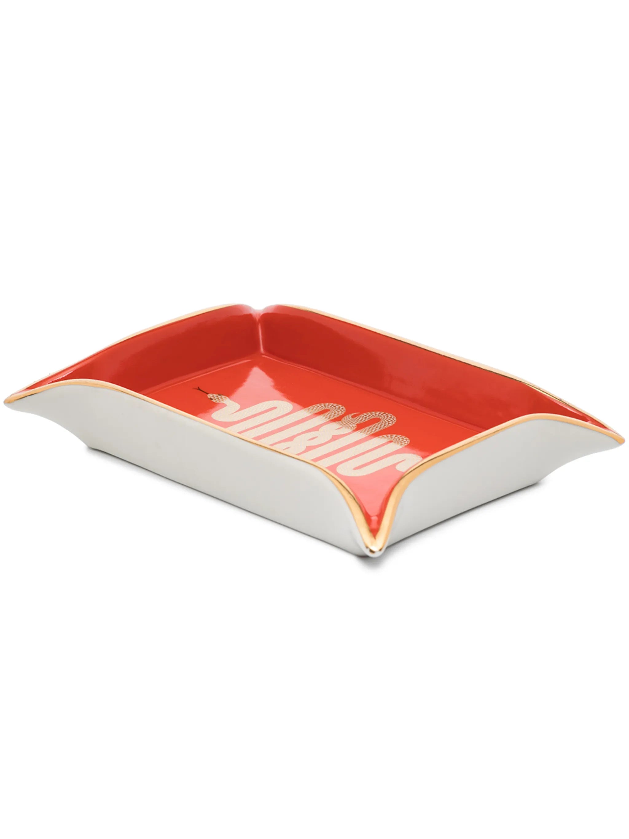 snake-print valet tray