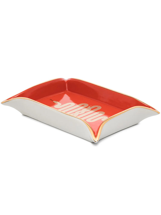 snake-print valet tray