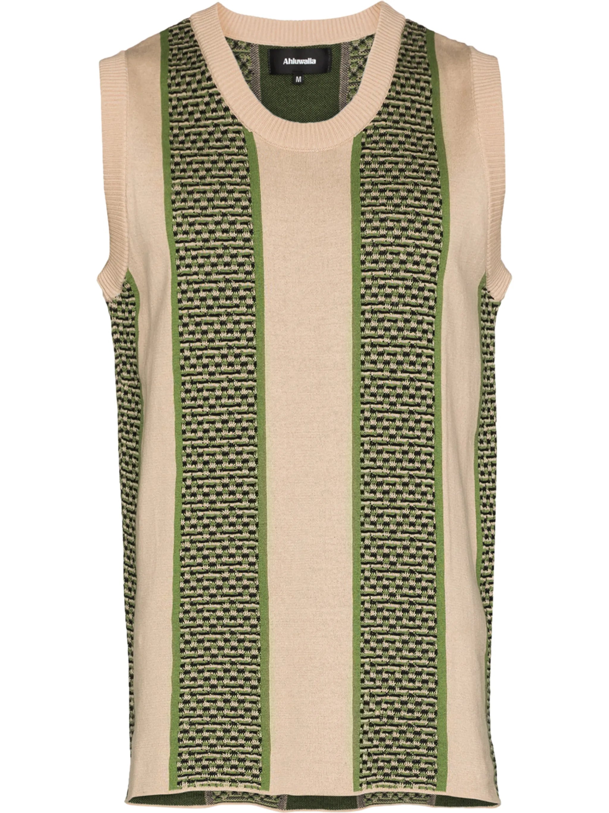 striped knitted vest