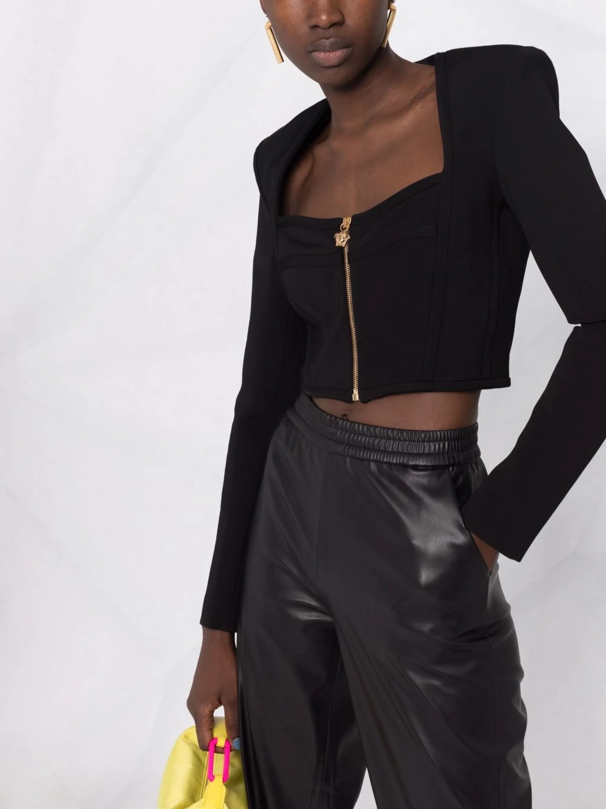 square-neck cropped top