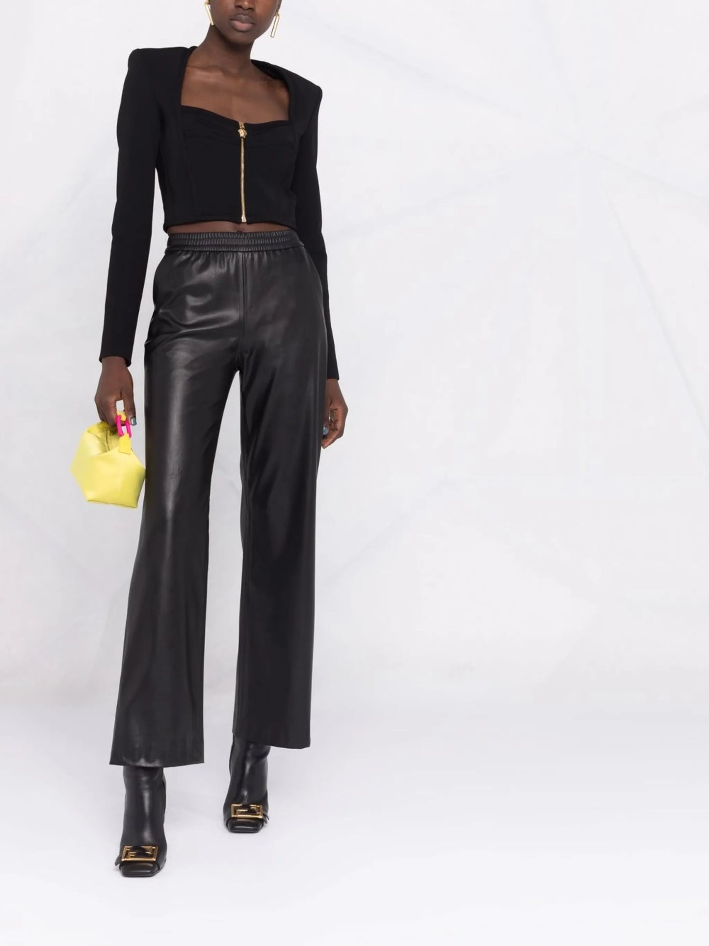 square-neck cropped top