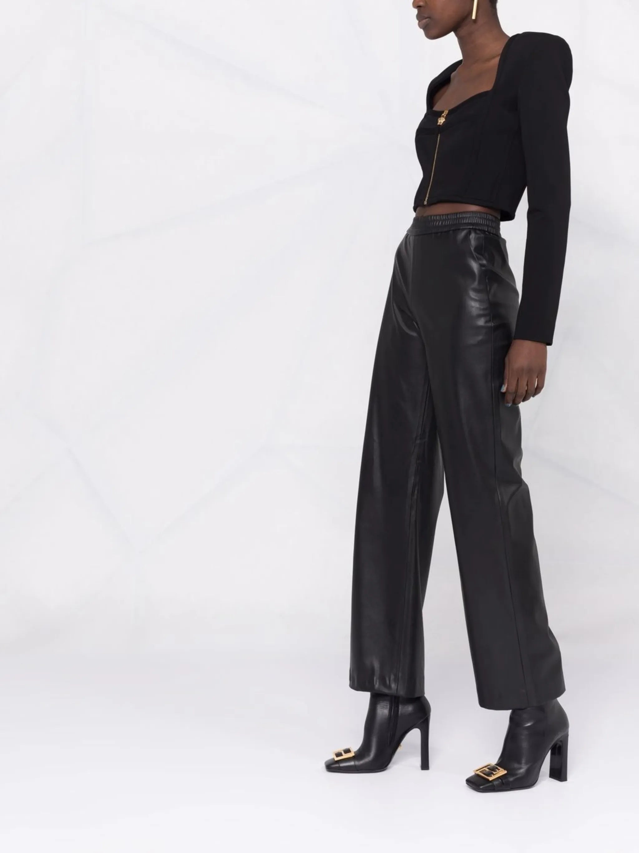 square-neck cropped top