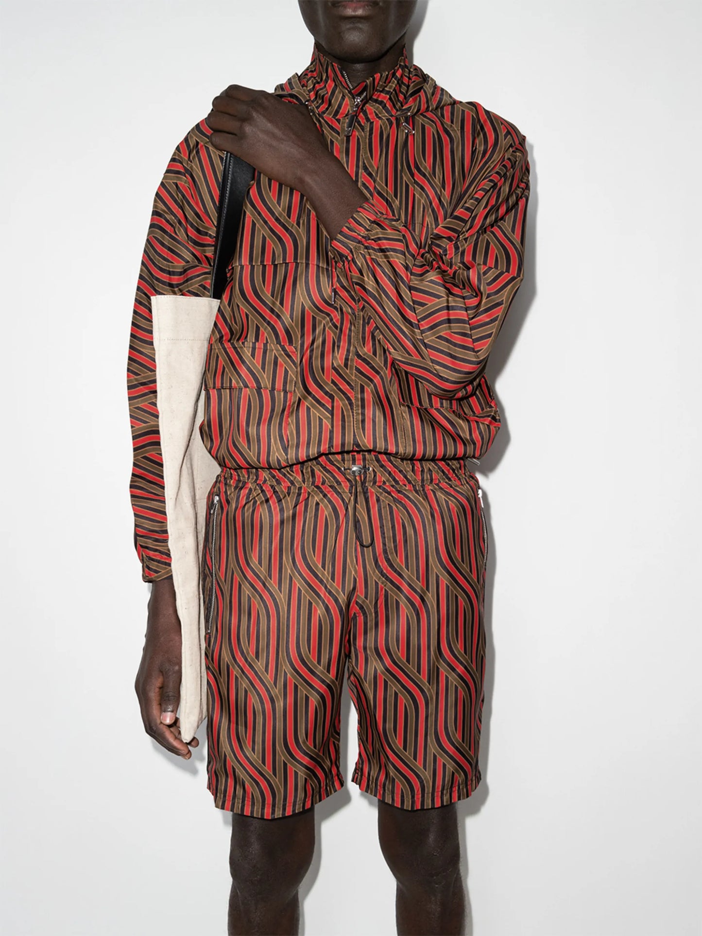 braid print Bermuda shorts
