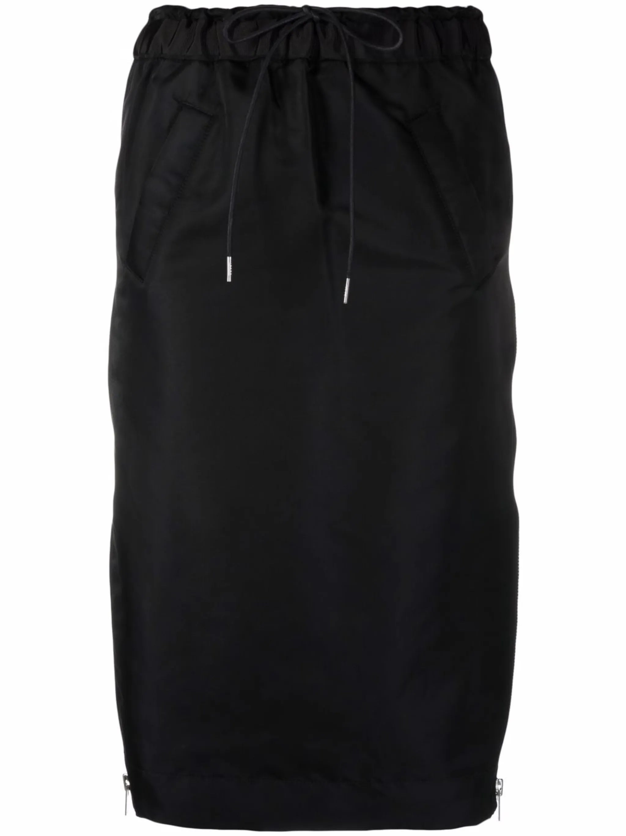 contrast-panel pleated skirt