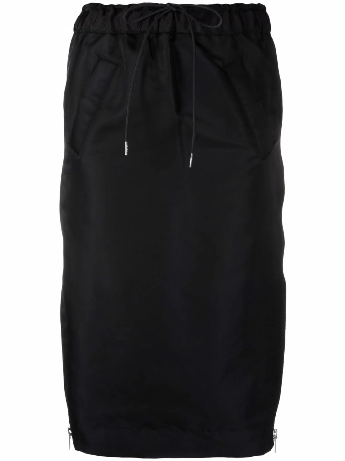 contrast-panel pleated skirt