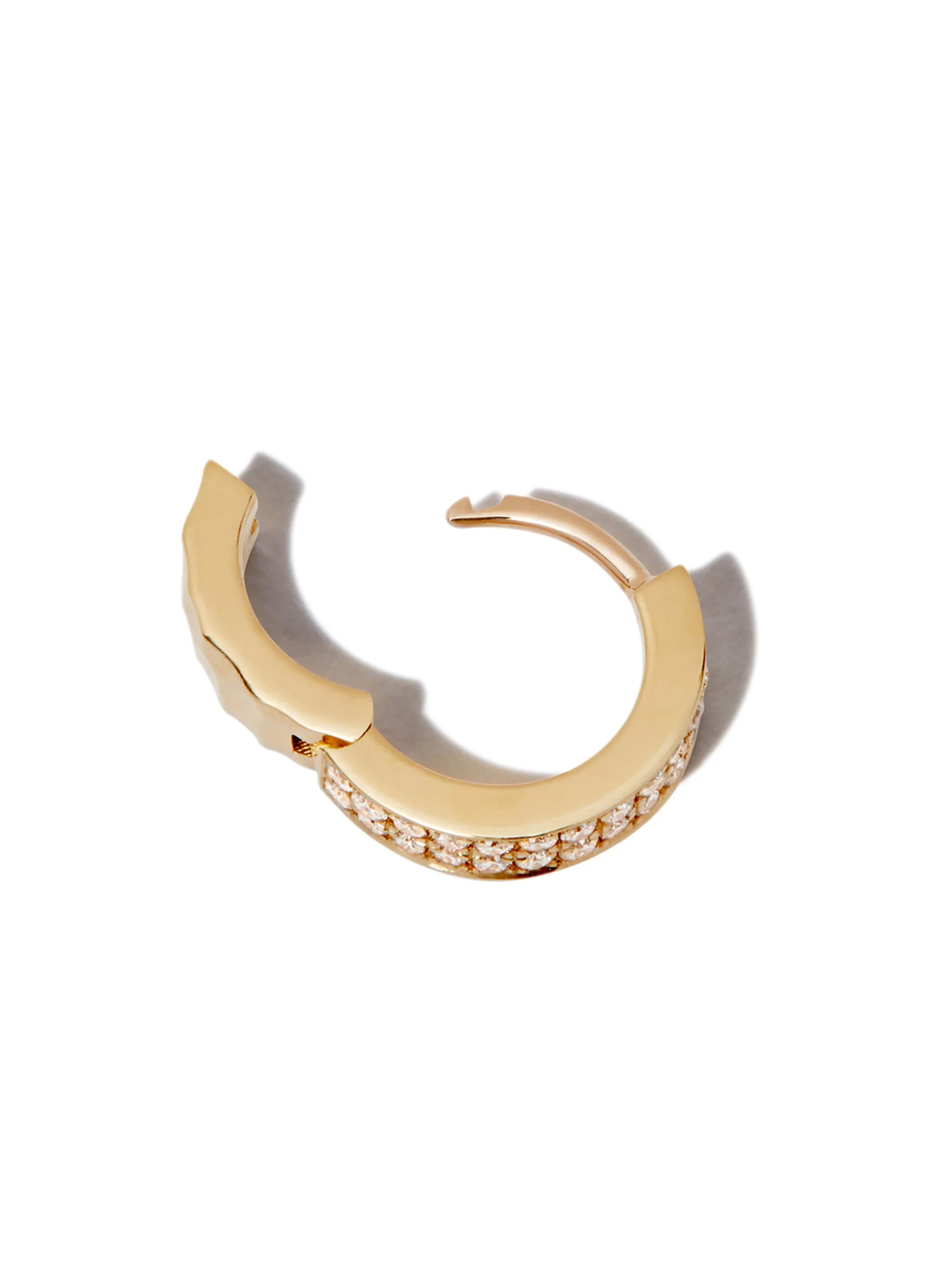 18kt yellow gold Aspect diamond hoop earring