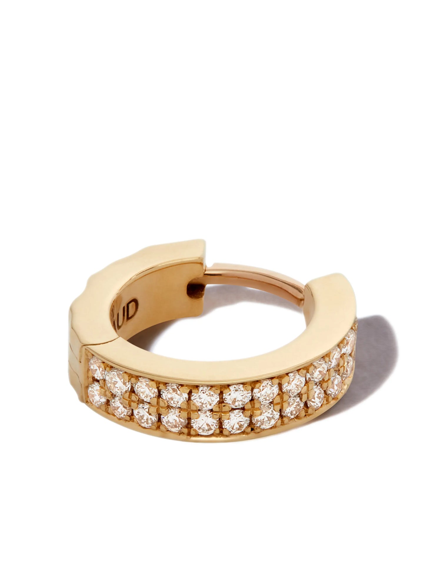 18kt yellow gold Aspect diamond hoop earring