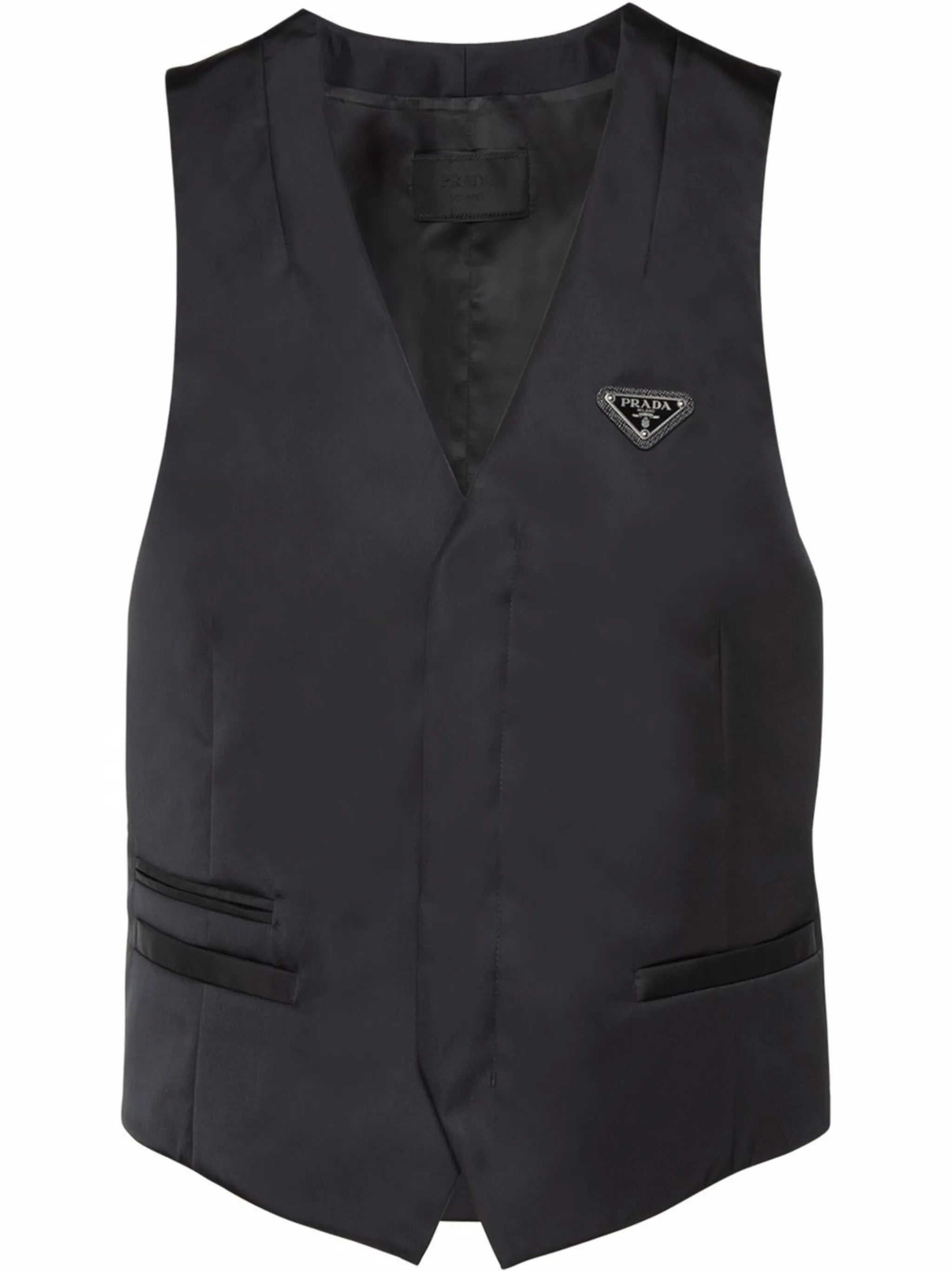 Re-Nylon single-breasted vest