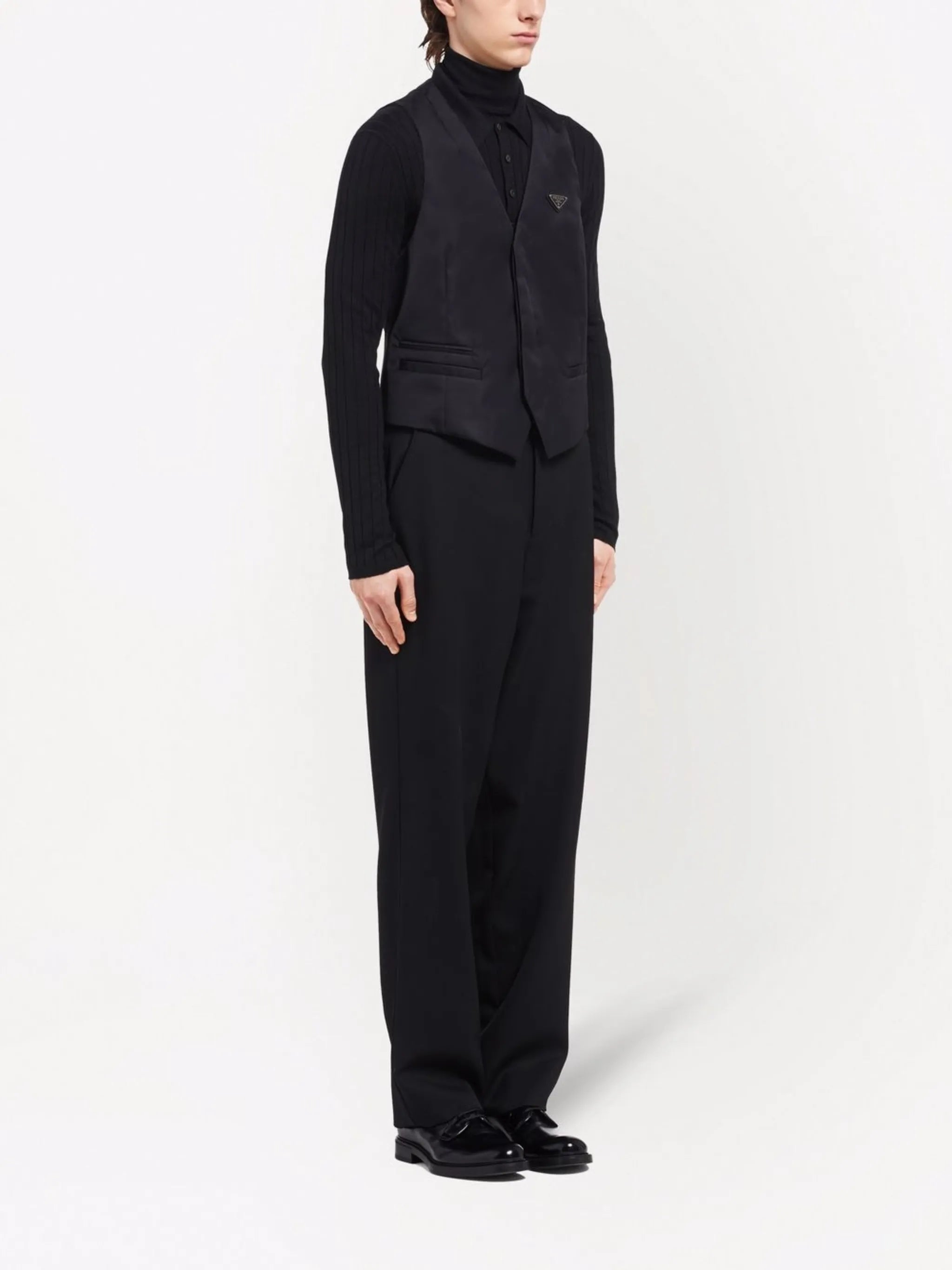 Re-Nylon single-breasted vest