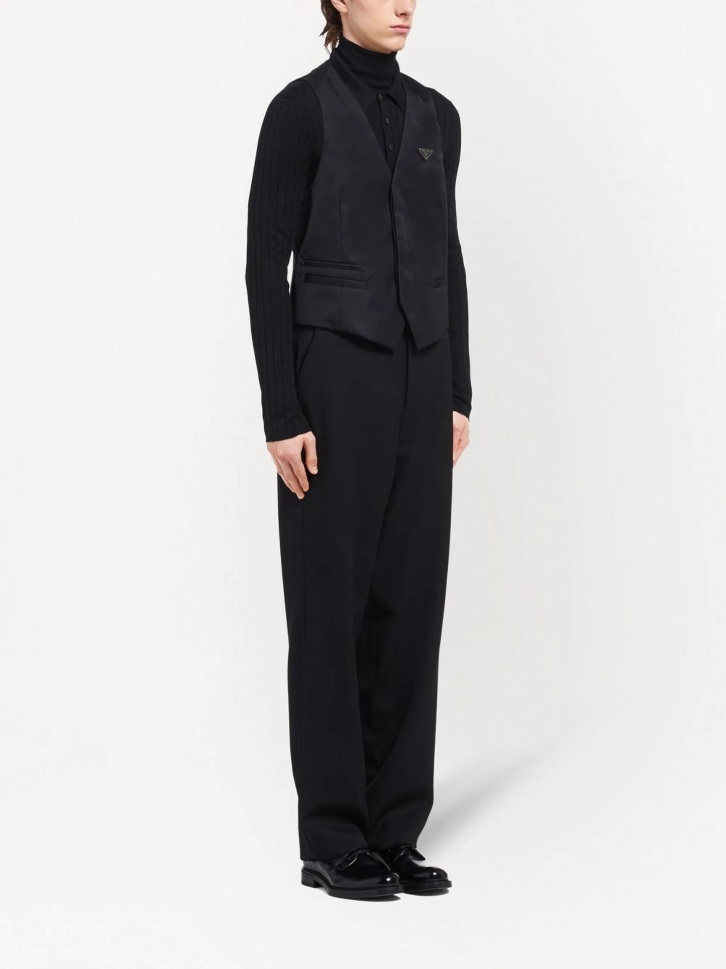 Re-Nylon single-breasted vest