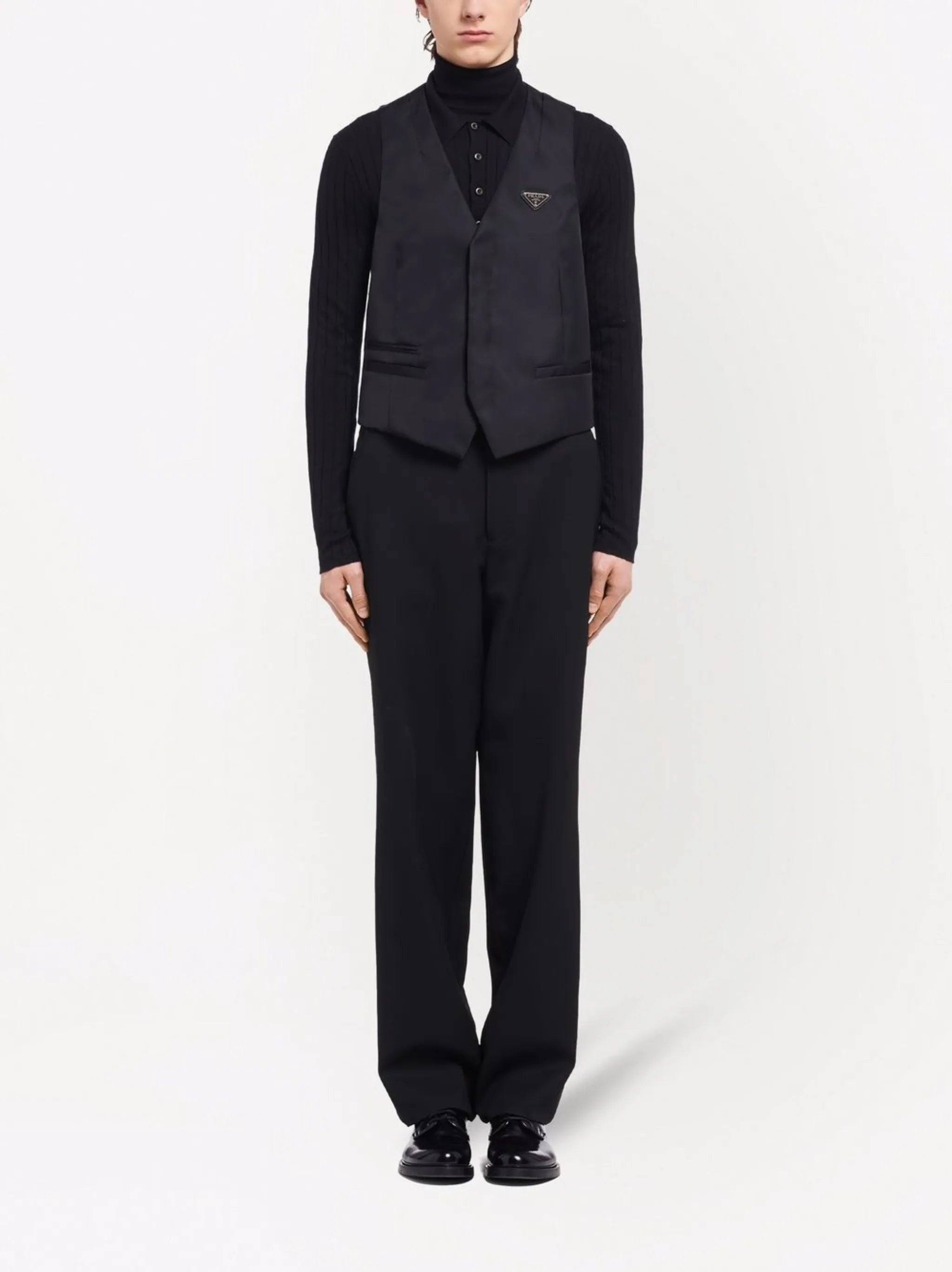 Re-Nylon single-breasted vest