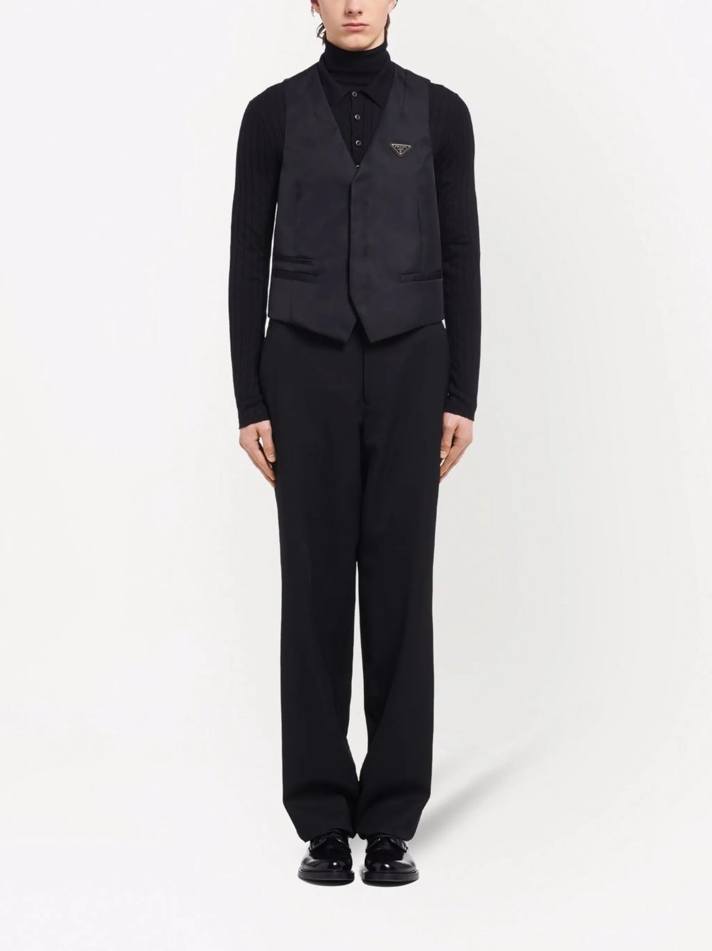 Re-Nylon single-breasted vest