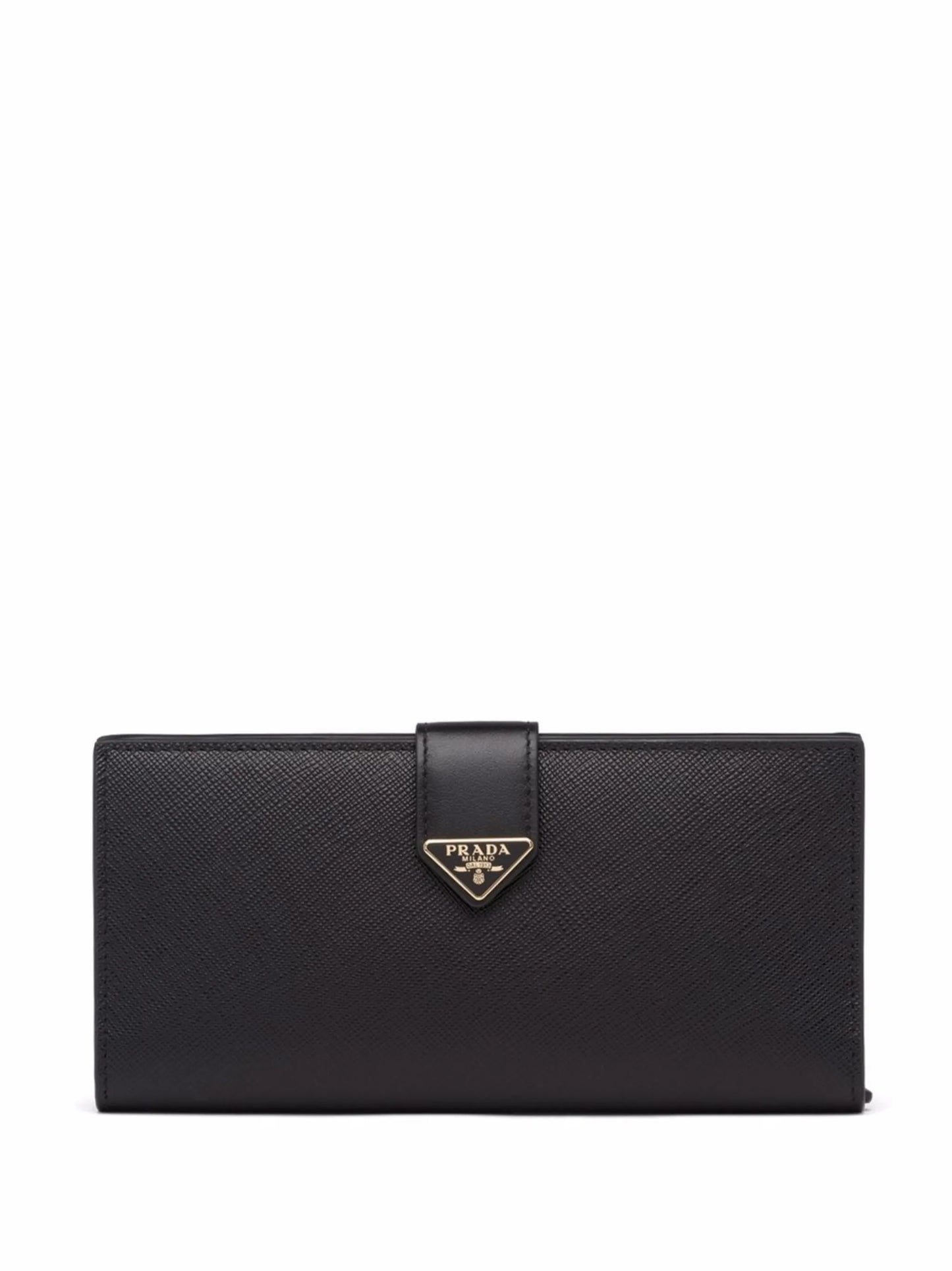 logo-plaque leather wallet