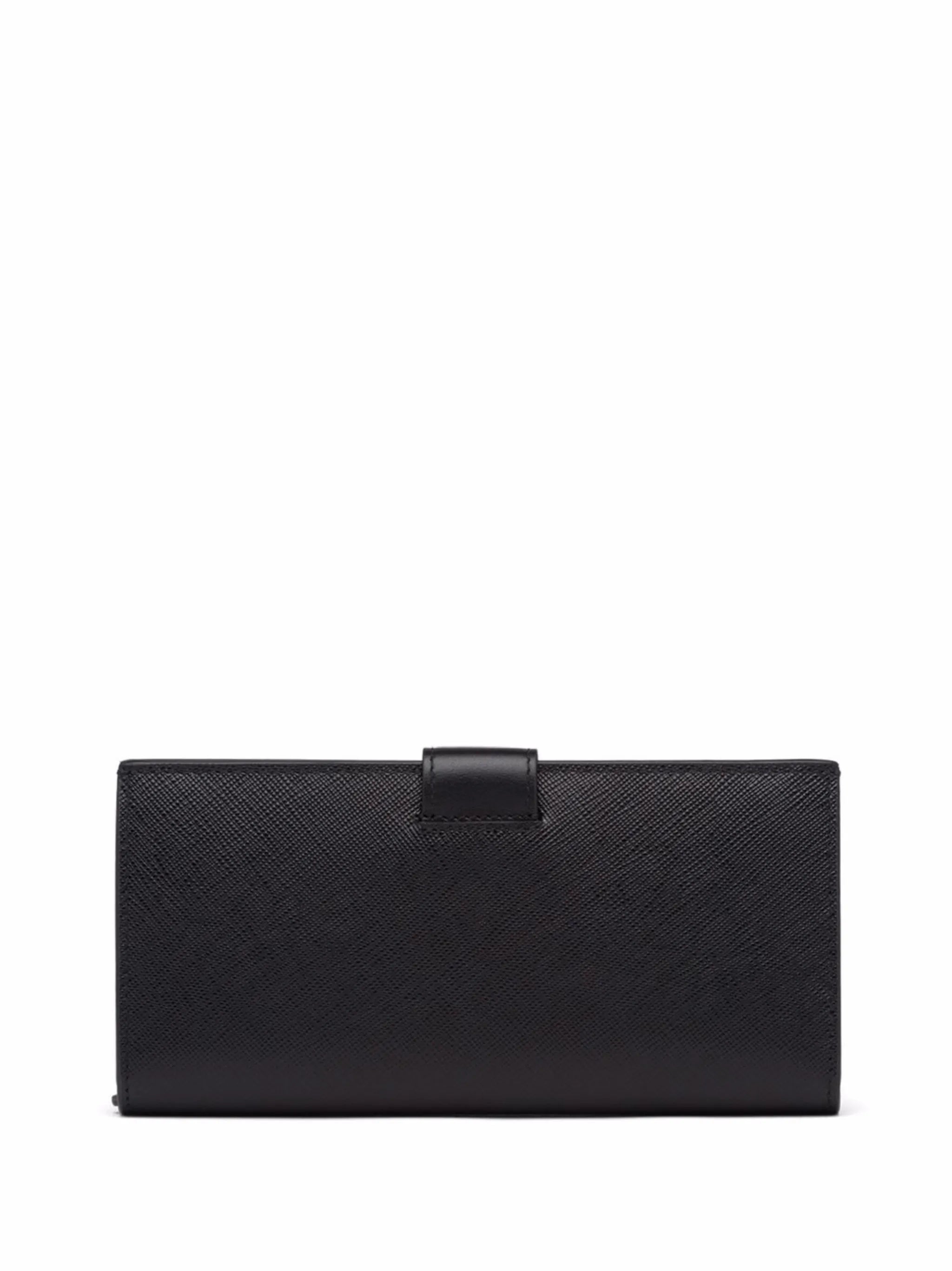 logo-plaque leather wallet