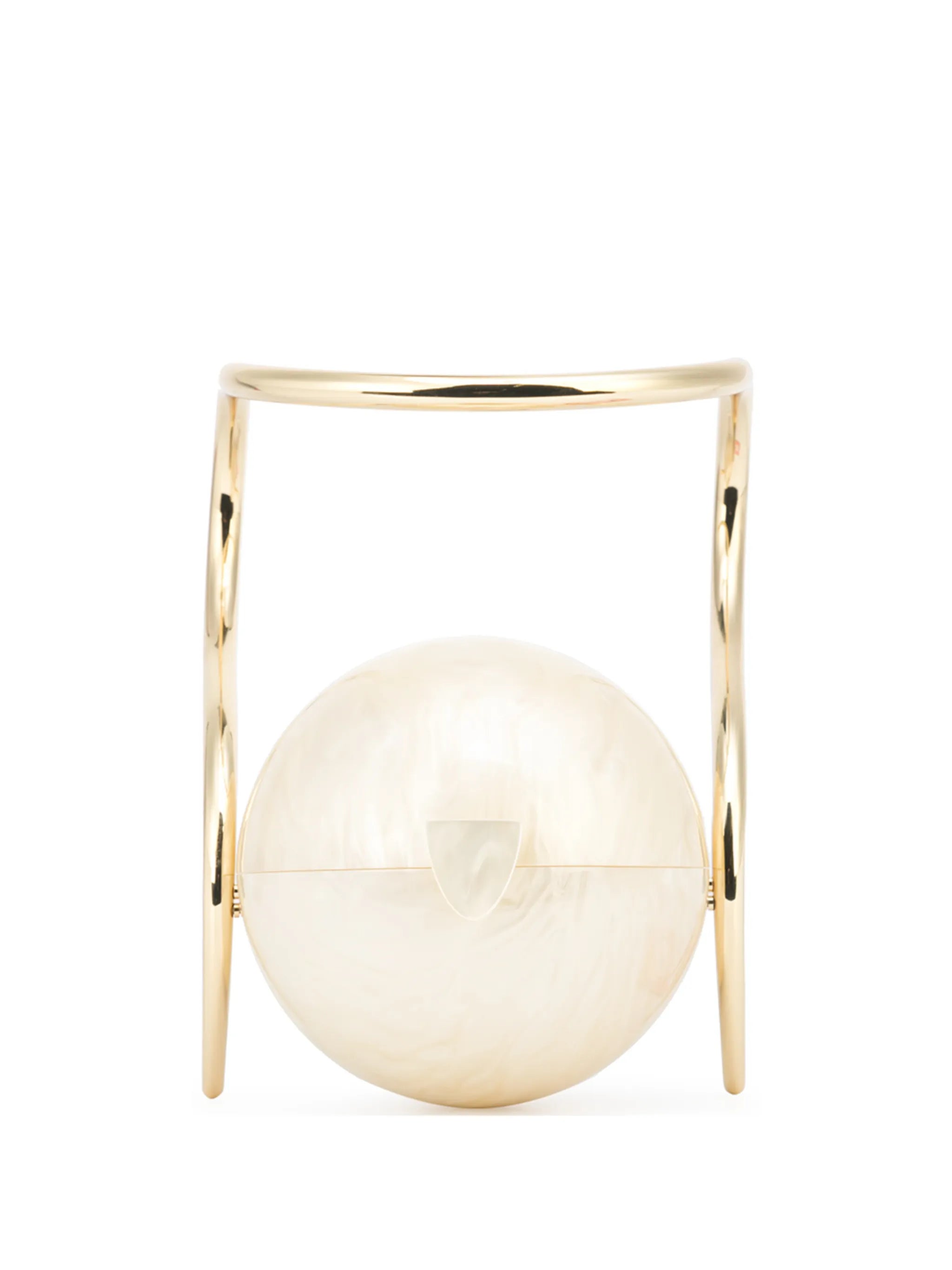 Pearl top-handle clutch bag