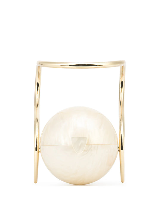 Pearl top-handle clutch bag