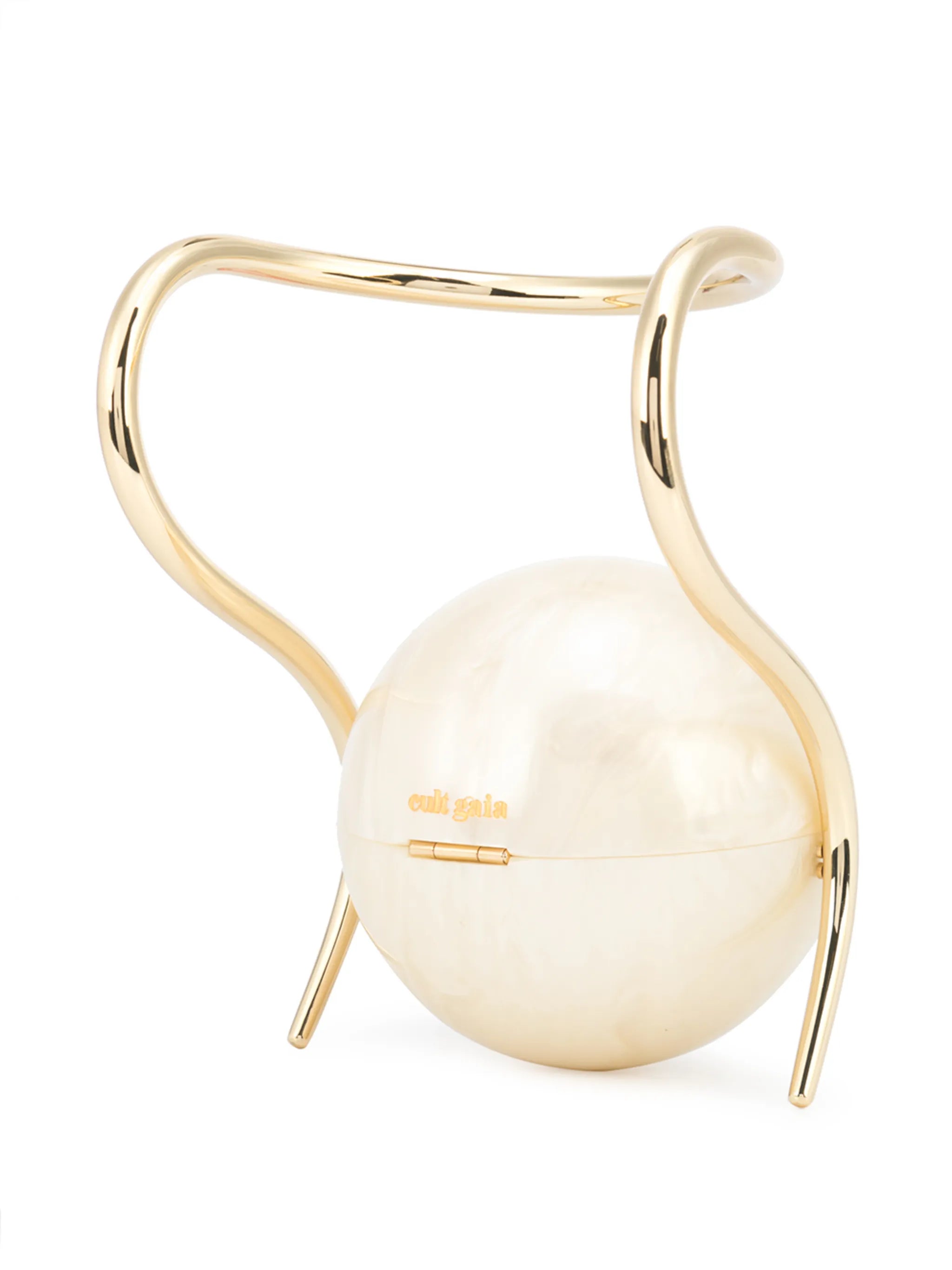 Pearl top-handle clutch bag
