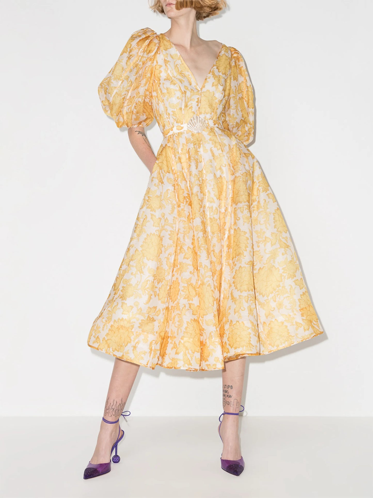 Postcard floral-print midi dress